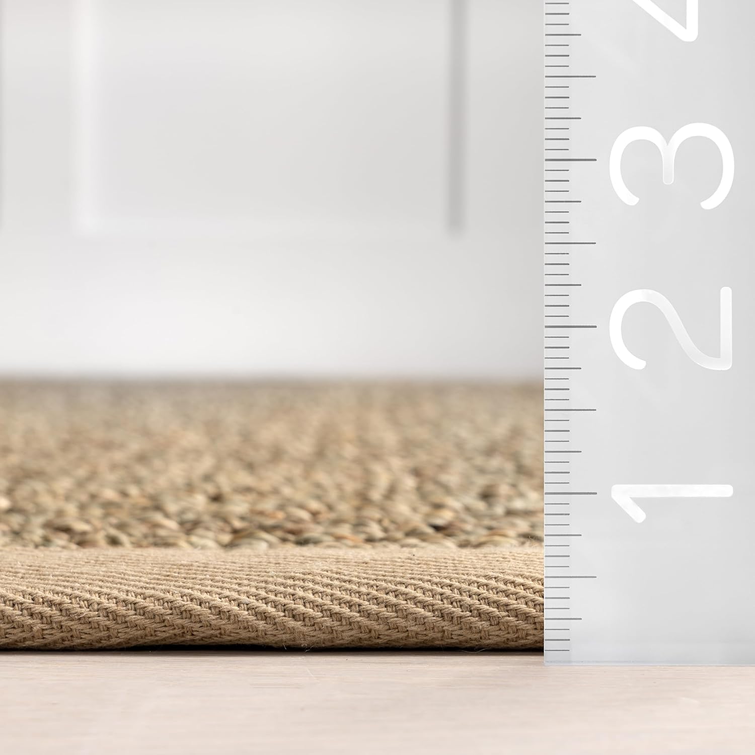 nuLOOM Elijah Seagrass Runner Rug 26 x 10 Beige