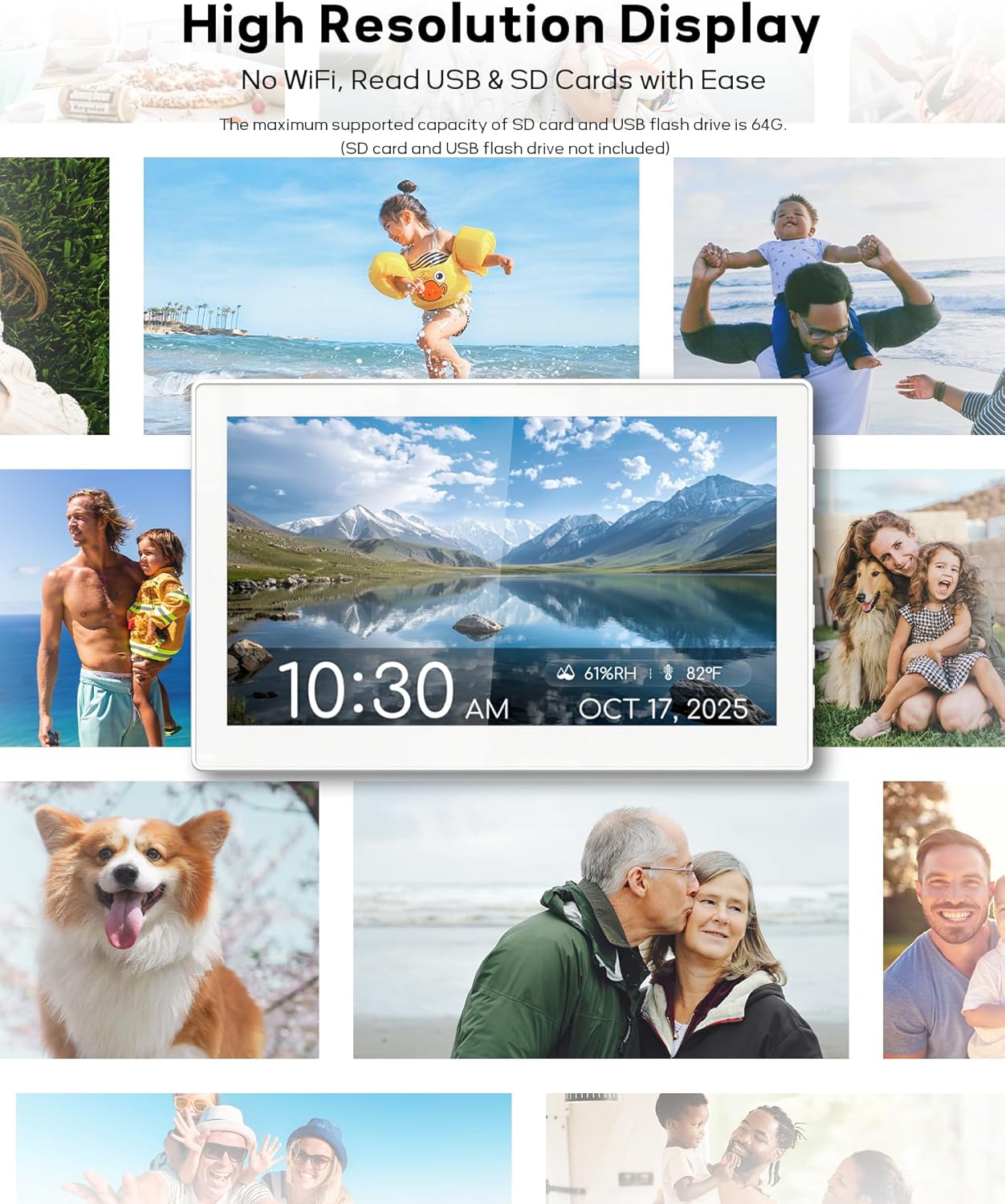 101 Inch Digital Clock with Date and Day for Elderly