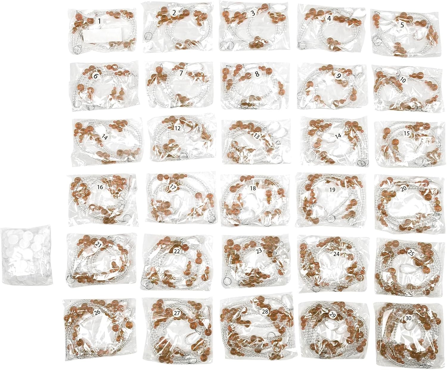 Arched Crystal Curtain with 60 Strings Amber Door Frame Beads