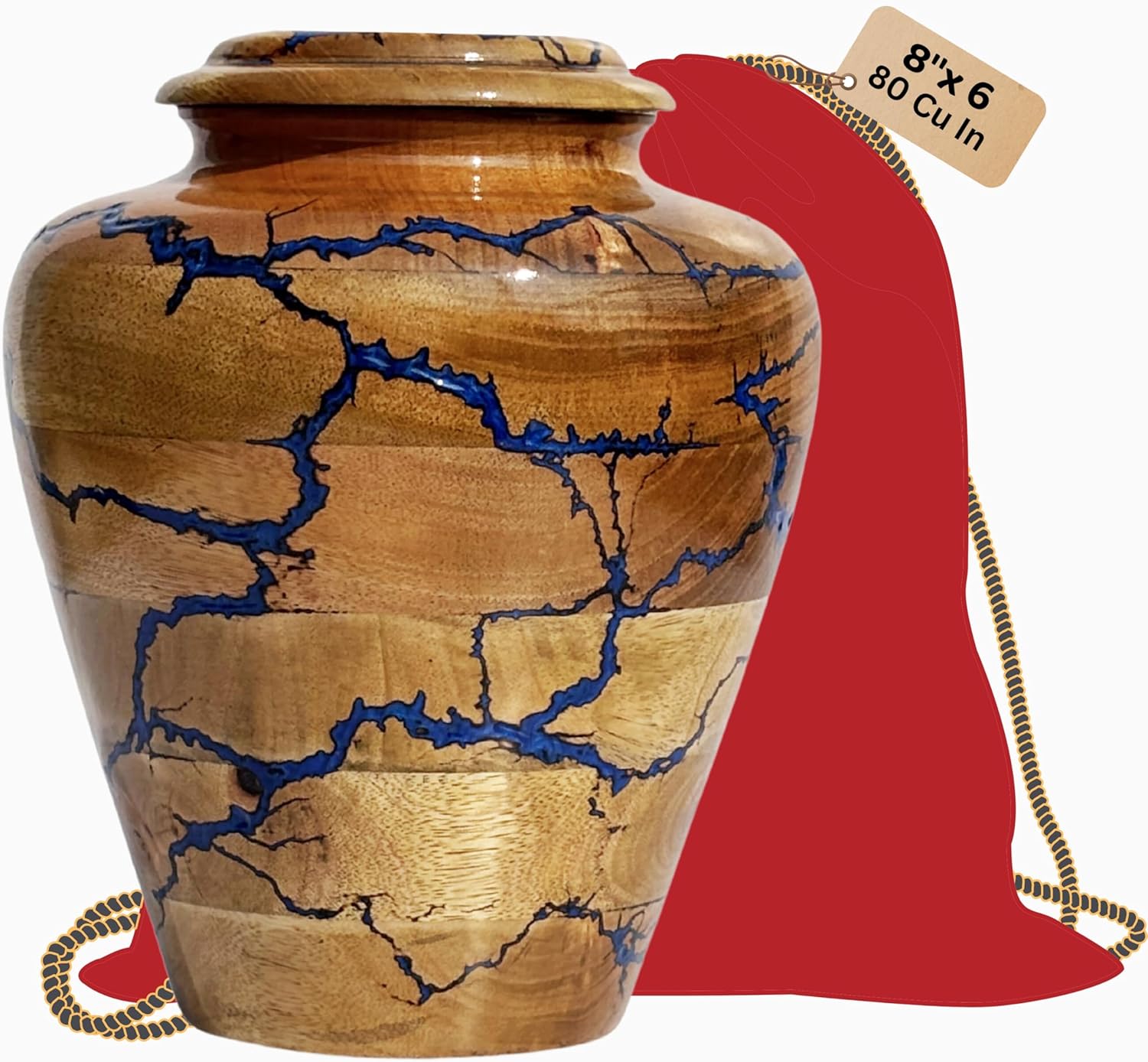 HEYTREND Wooden Urn for Human Ashes Decorative Urn