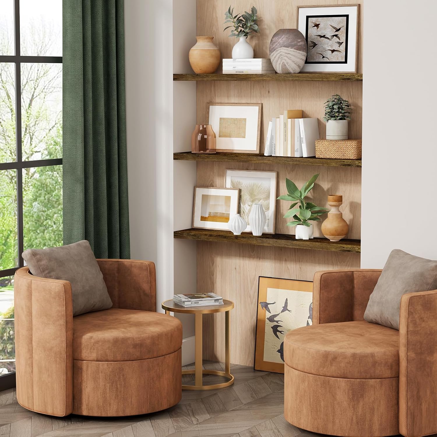 Forbena 36 Inch Floating Shelves Set of 3 Dark Brown