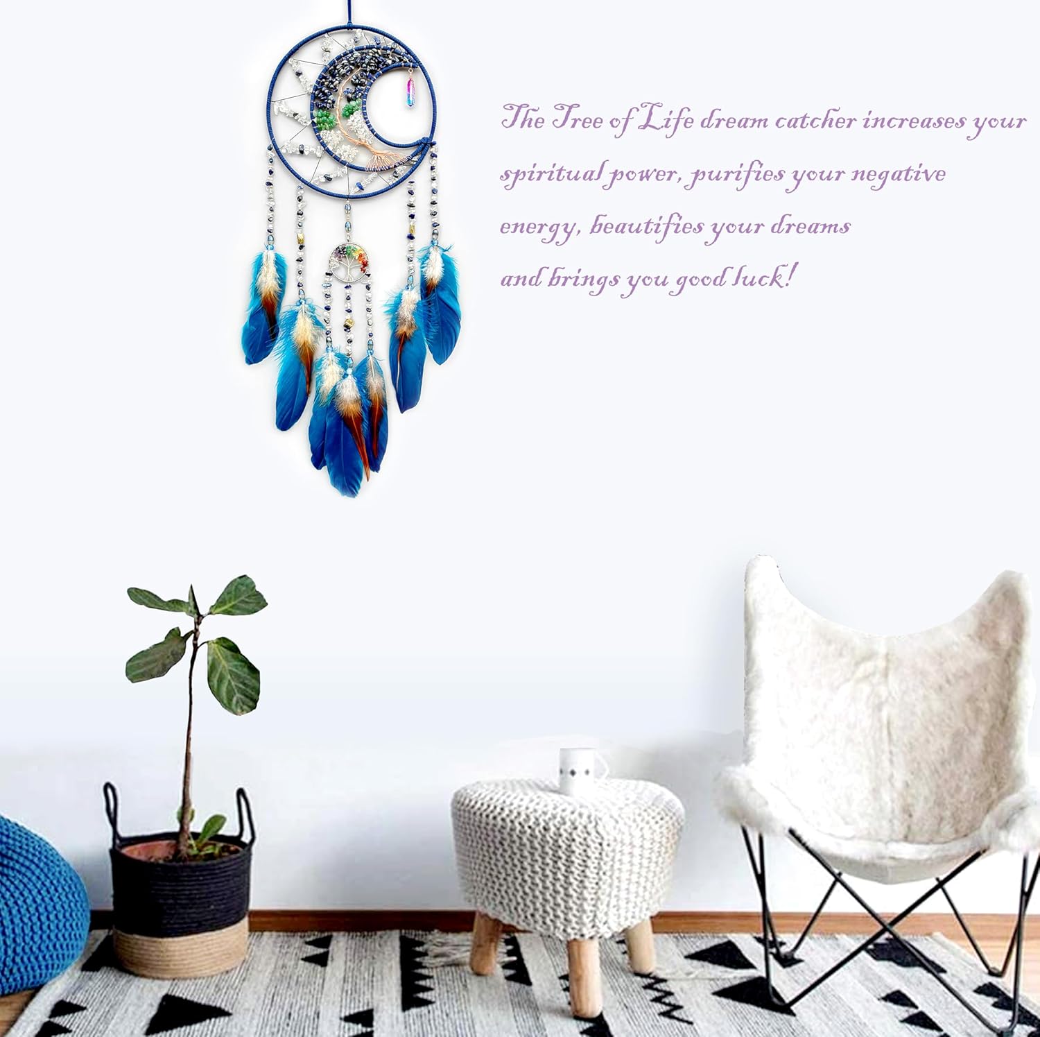 Handmade Tree of Life Dream Catcher Wall Hanging