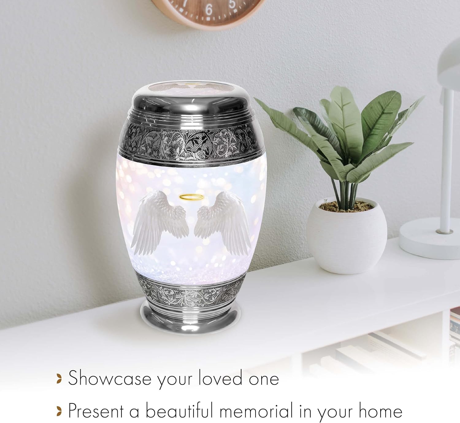 Guardian Angel Cremation Urn for Women - Handcrafted