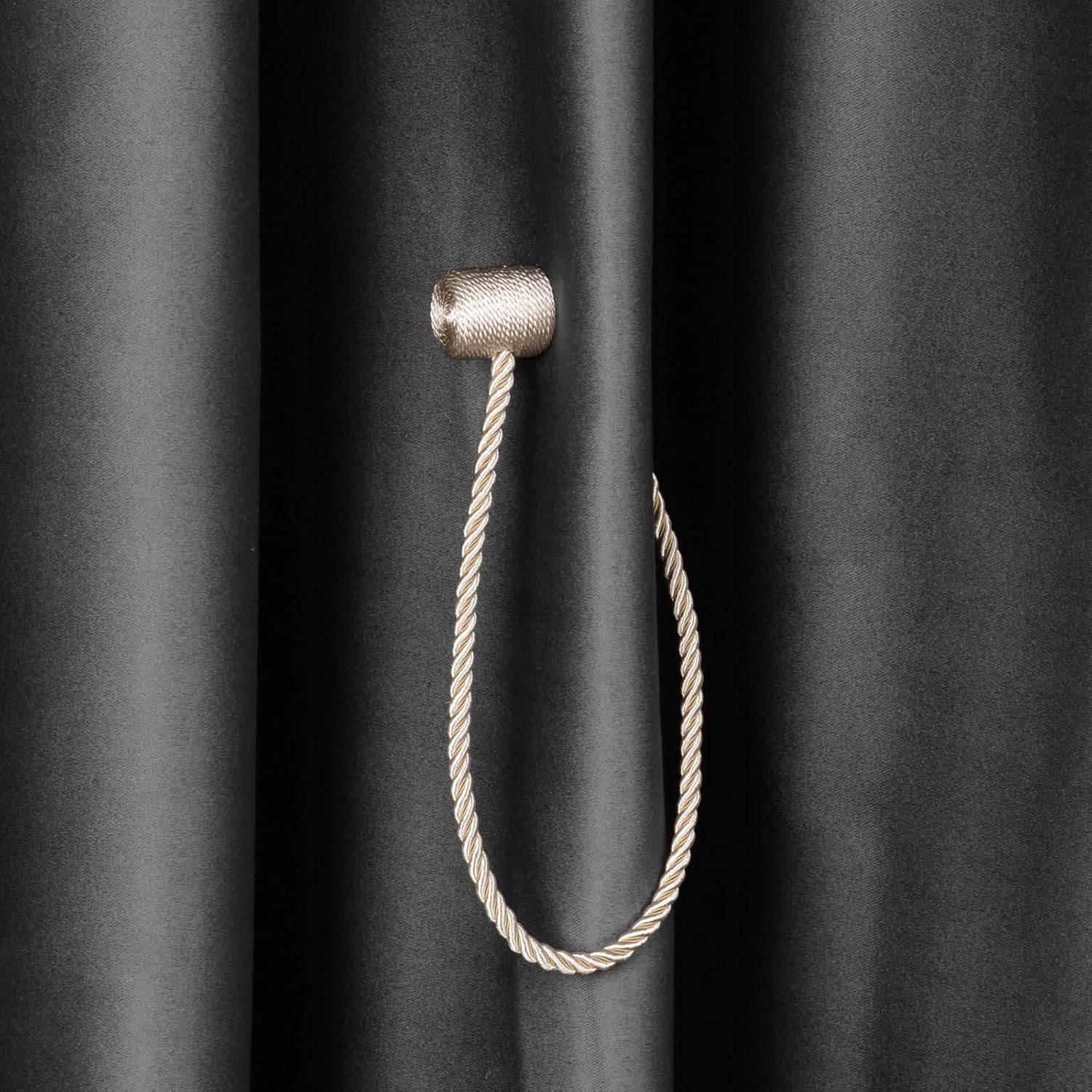 4pcs Magnetic Curtain Tiebacks with Woven Design