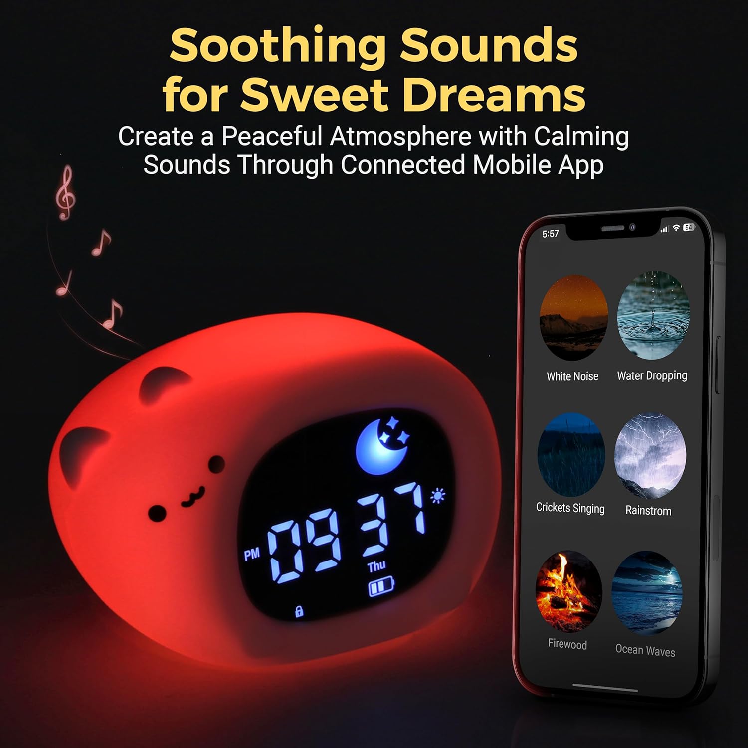 Bumble Bright Alarm Clock for Kids with App Control