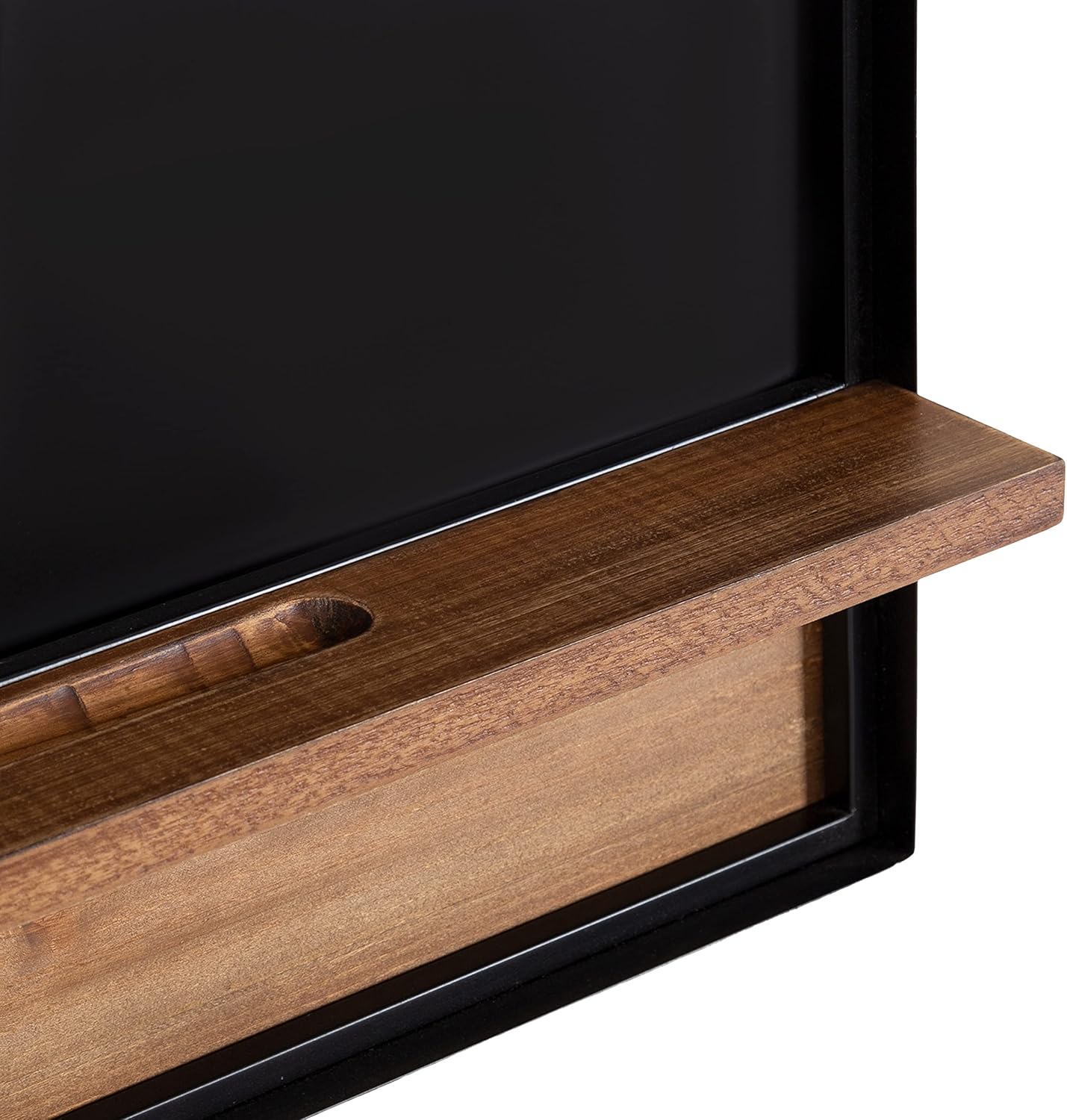 Kate and Laurel Modern Farmhouse Chalkboard with Shelf