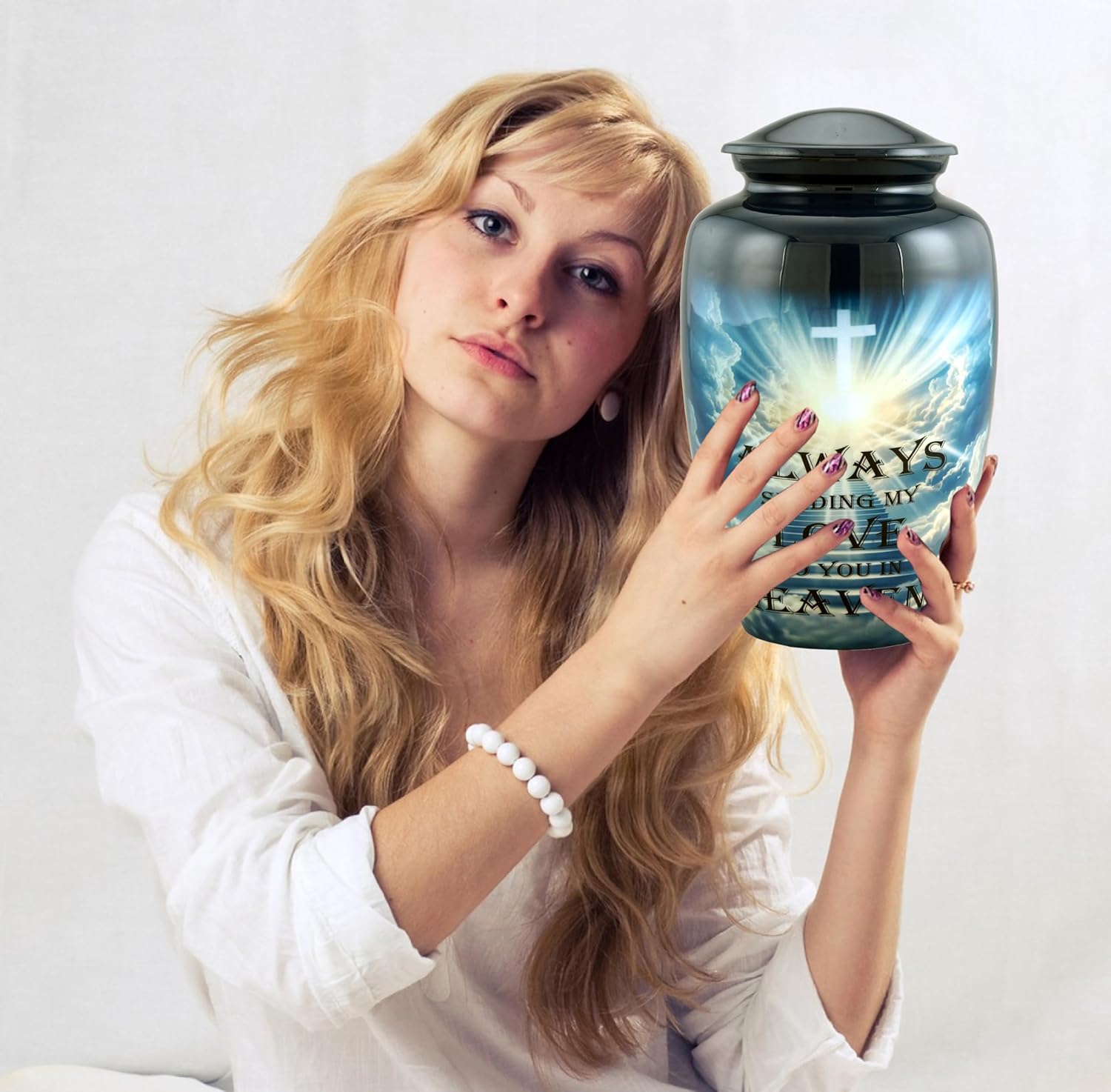 Heaven Urn With Velvet Bag for Adult Ashes