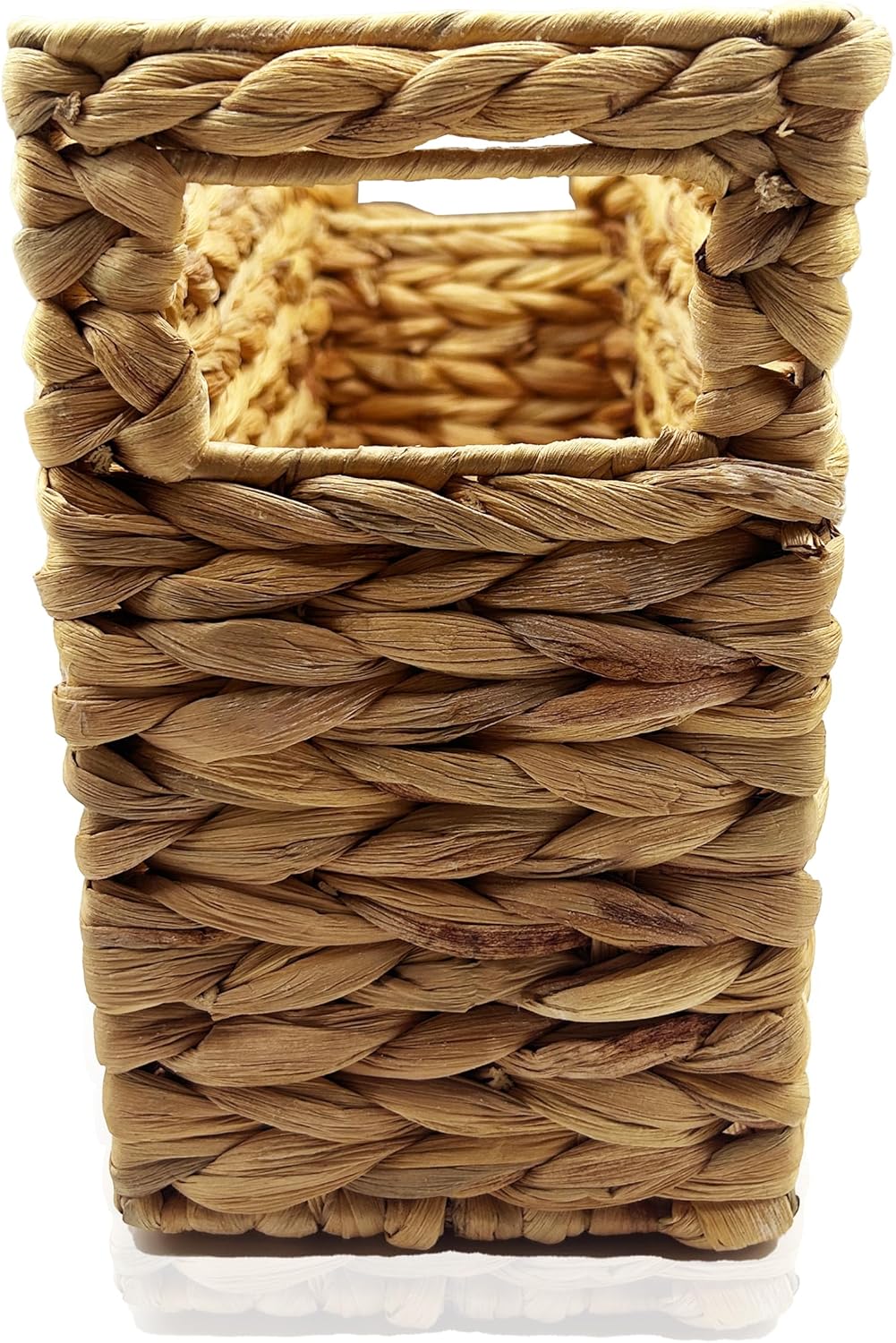 Hand-Woven Magazine Holder Water Hyacinth Basket for Storage