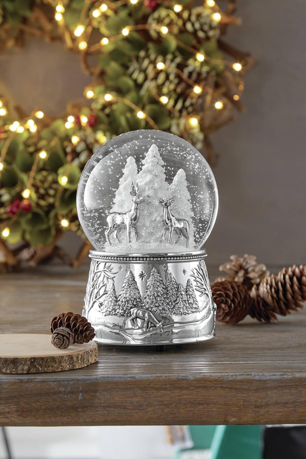 Reed Barton 867074 Musical Snow Globe Christmas Decor