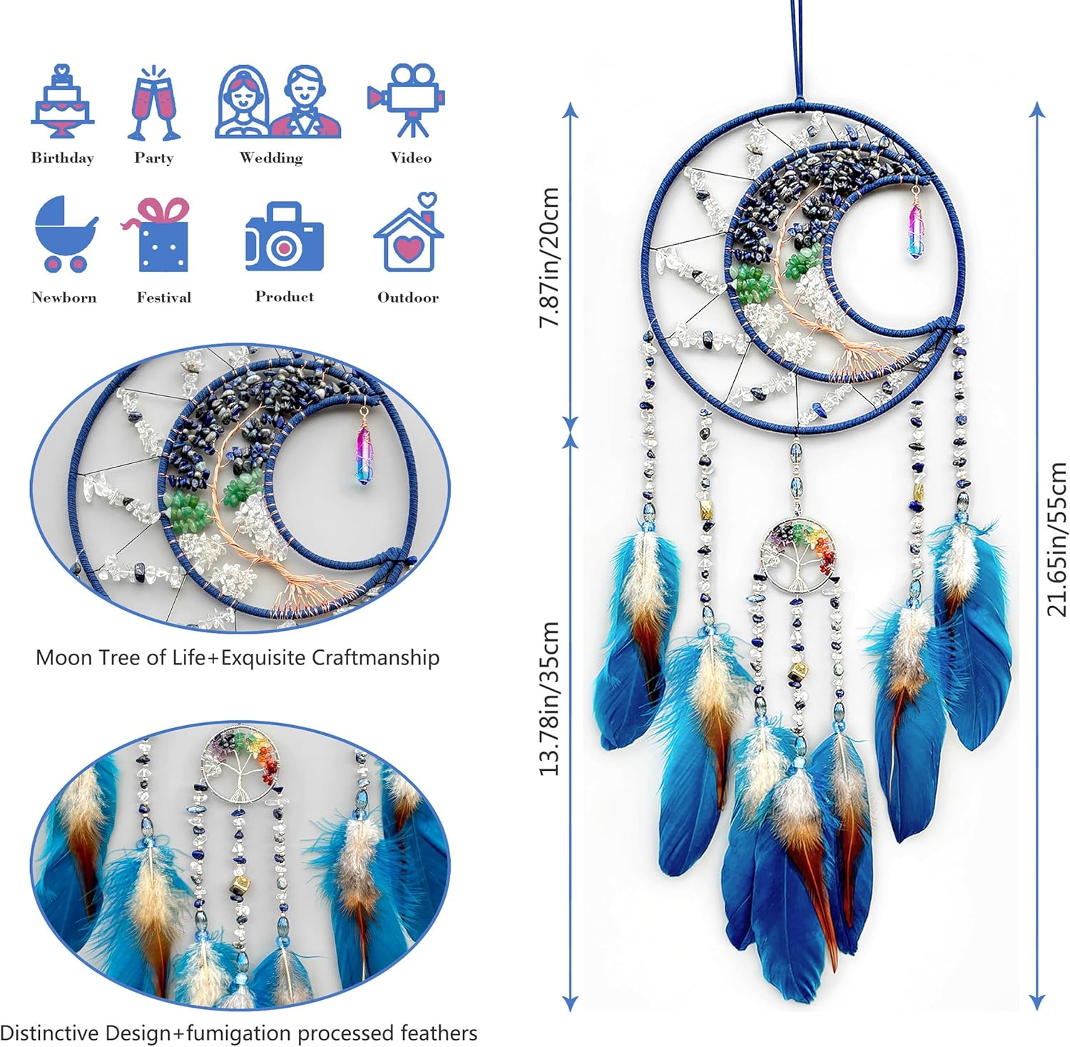 Handmade Tree of Life Dream Catcher Wall Hanging
