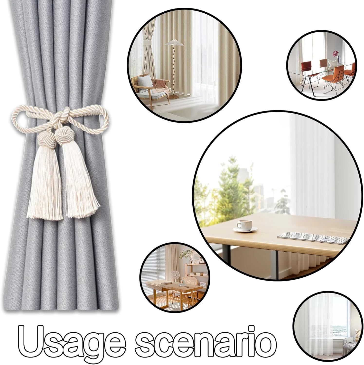 pson A Pair Double Tassel Curtain Holdbacks