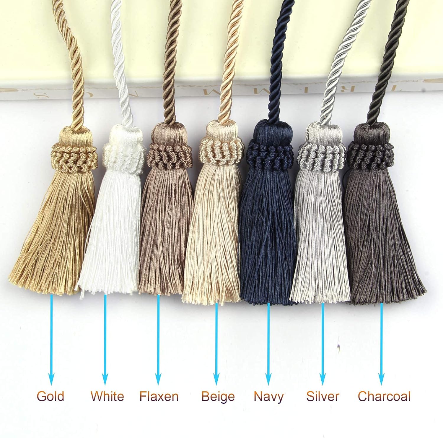 Fenghuangwu Curtain Tiebacks Handmade Decorative Holdbacks Rope with Tassel