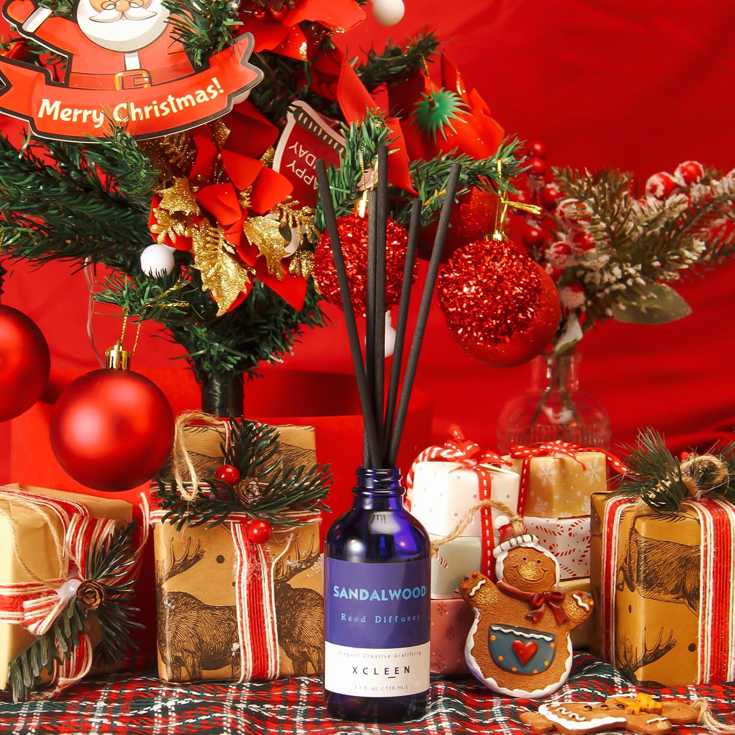 Xcleen Sandalwood Scented Reed Diffuser Set