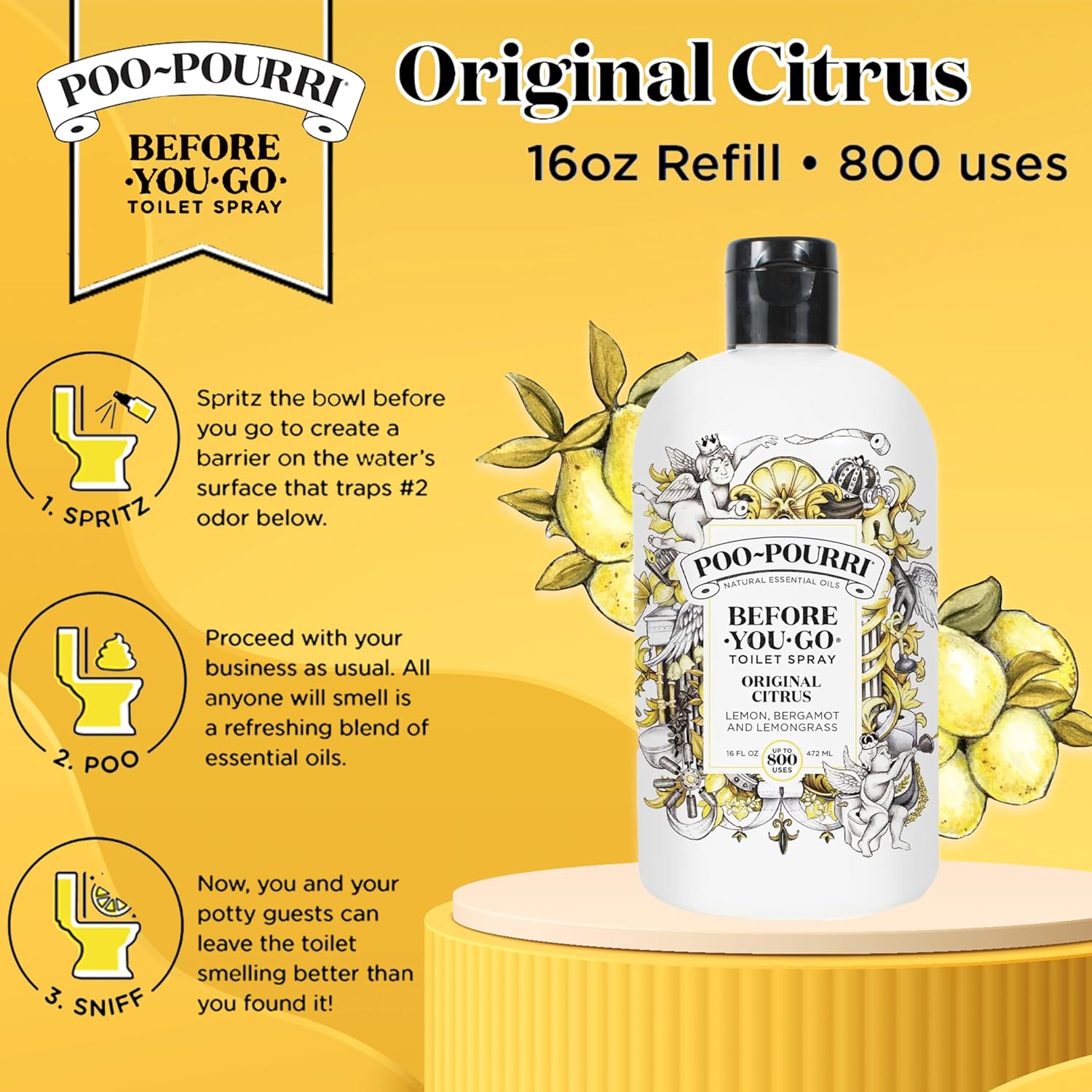 Poo-Pourri Before-You-Go Toilet Spray Refill Original