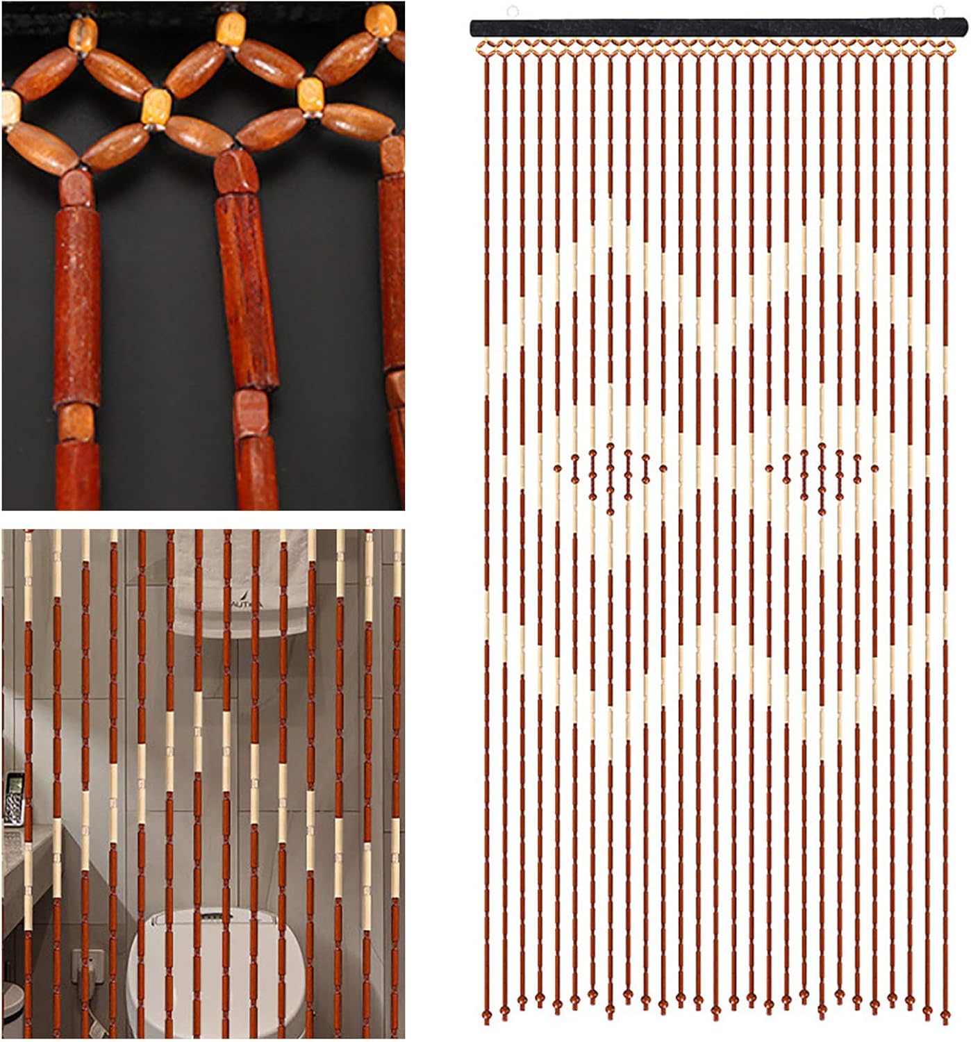 LOYALHEARTDY Wooden Bead Curtain Divider