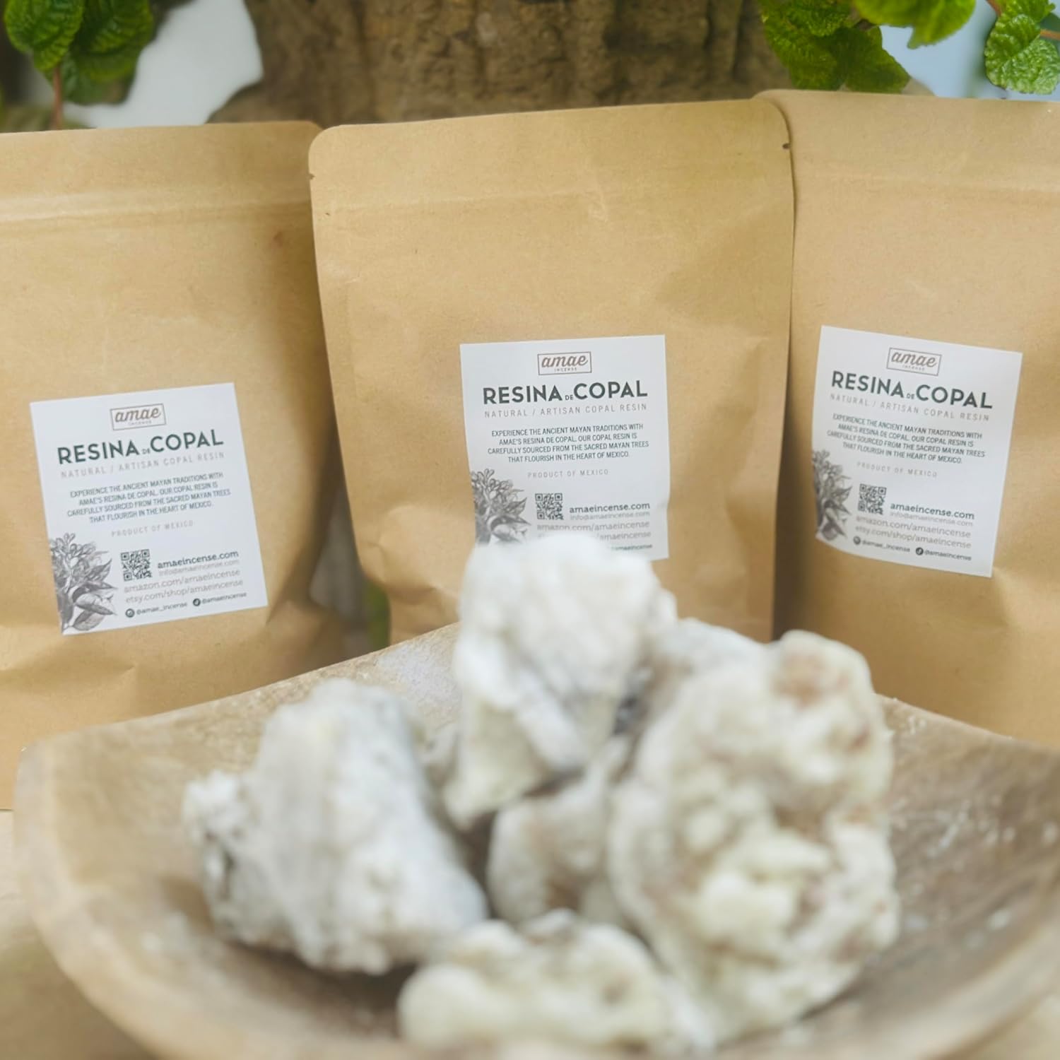 Amae Copal Incense 100 Pure Natural Organic White Mayan Rocks 35 Ounces