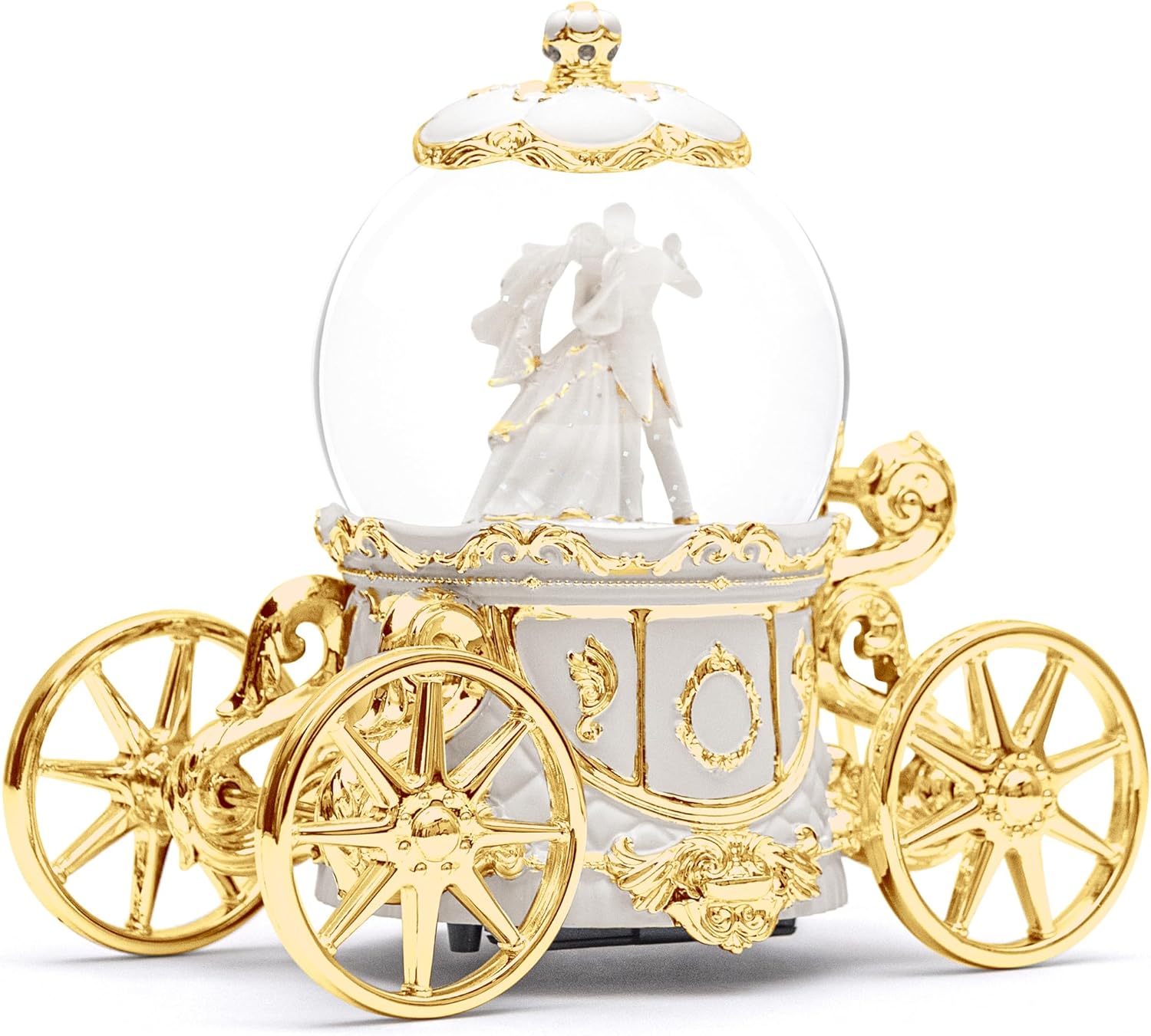 Luxury Gold Cinderella Carriage Snow Globe with Music
