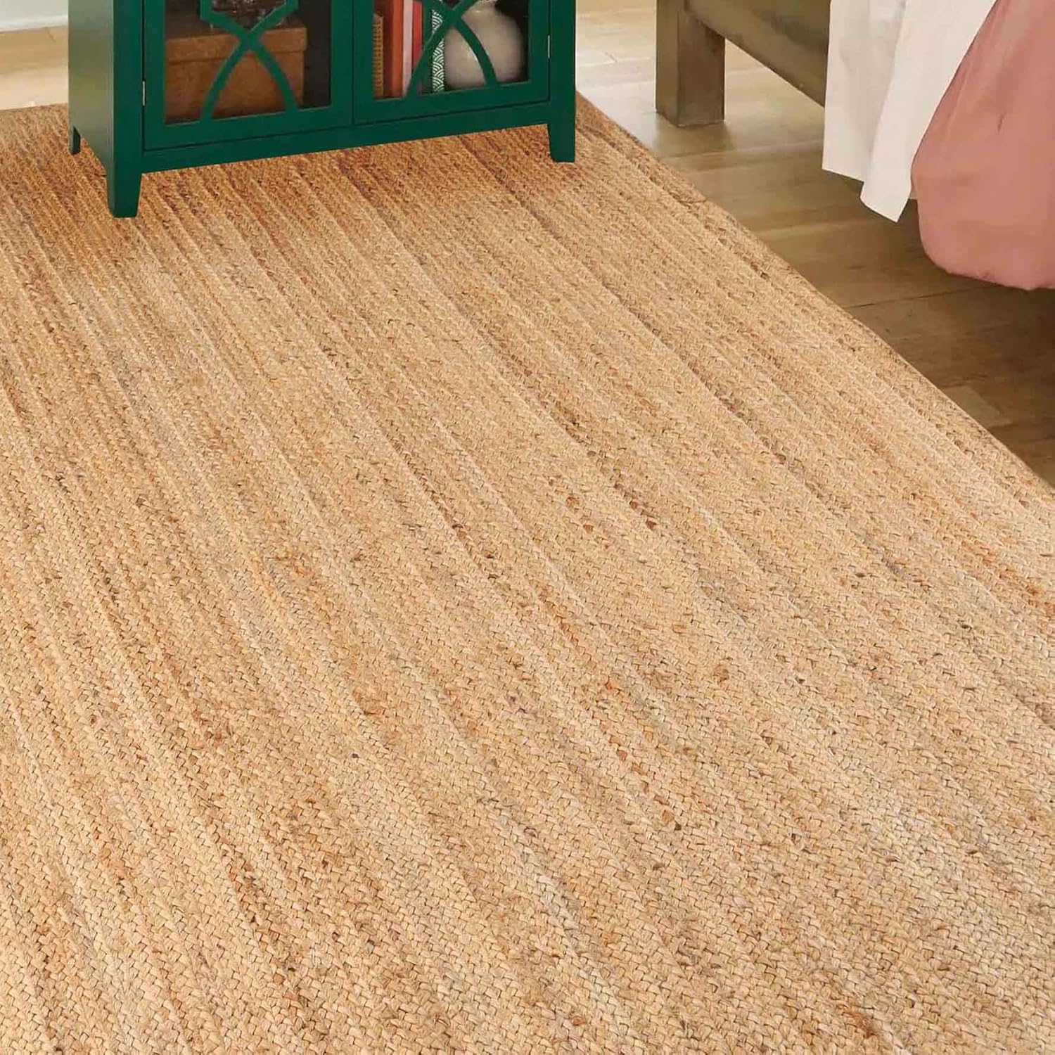 Superior Hand Woven Jute Reversible Area Rug 3x5