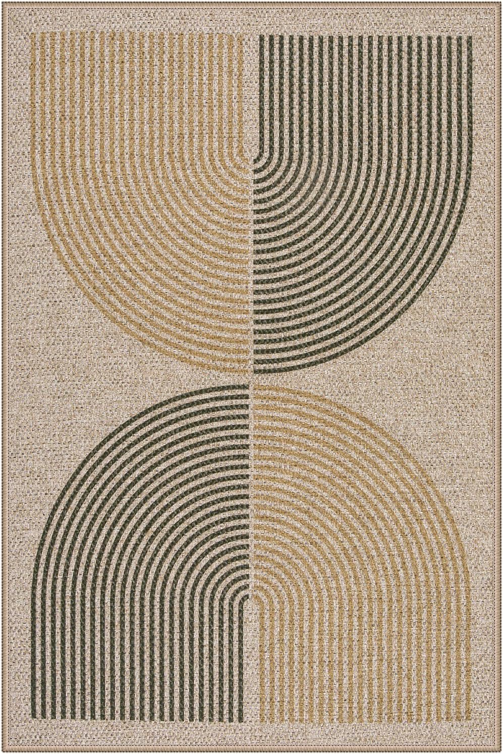 Lahome Rainbow Easy Jute Rug for Entryway and Kitchen