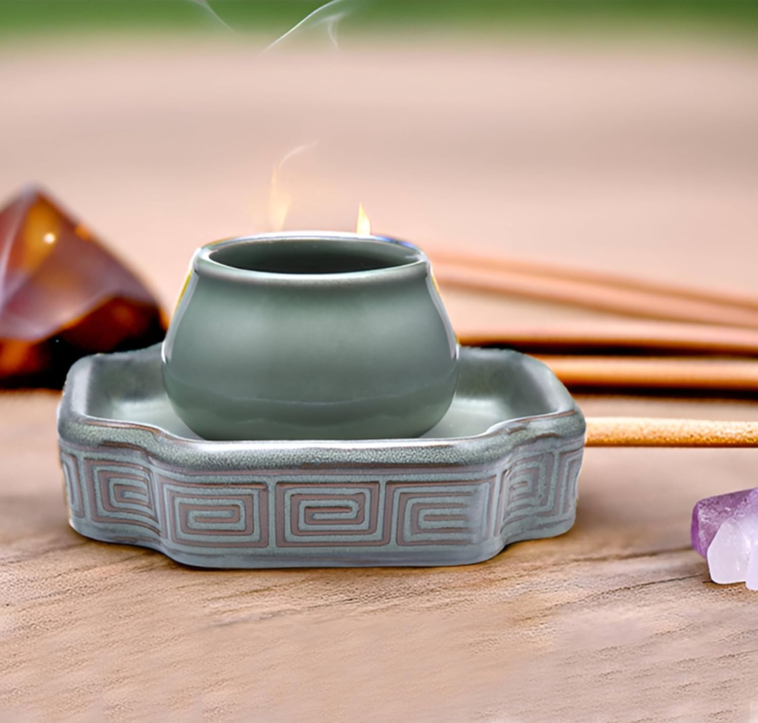 KR LIF 3-in-1 Incense Holder for Sage Sticks