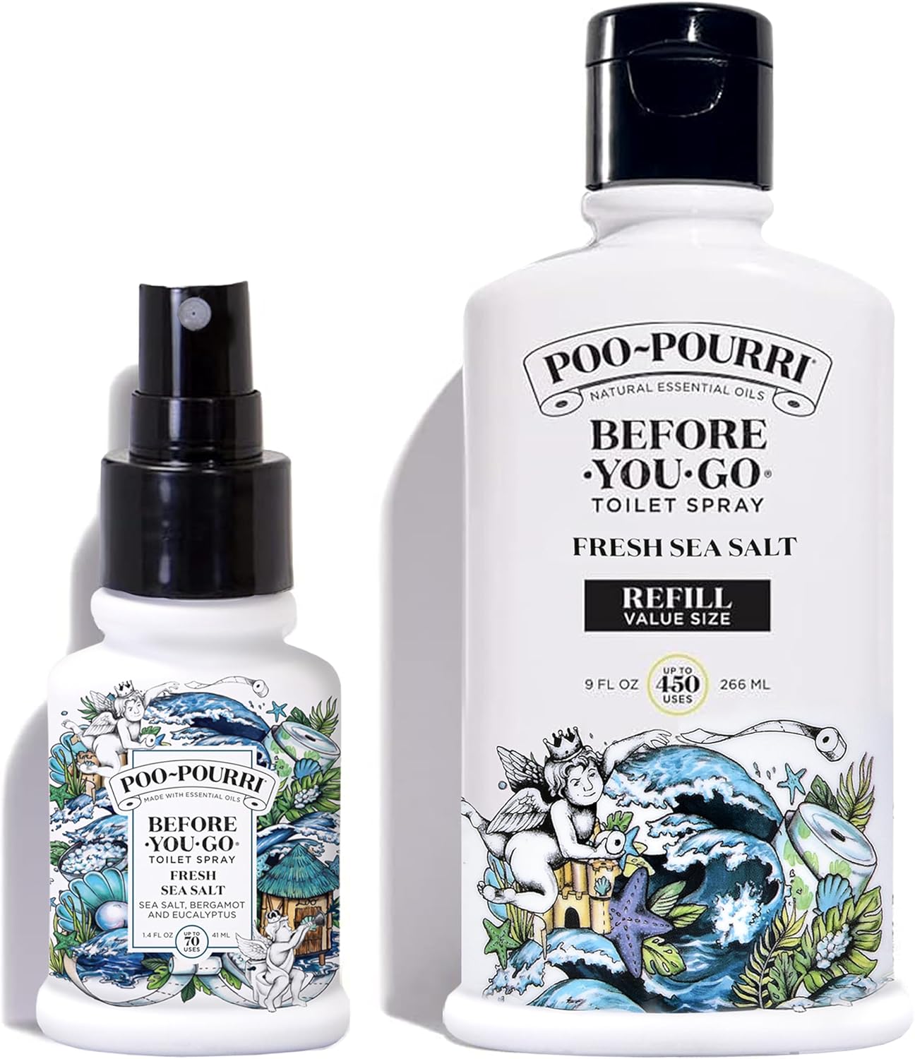Poo-Pourri Toilet Spray Fresh Sea Salt 9 Fl Oz Refill