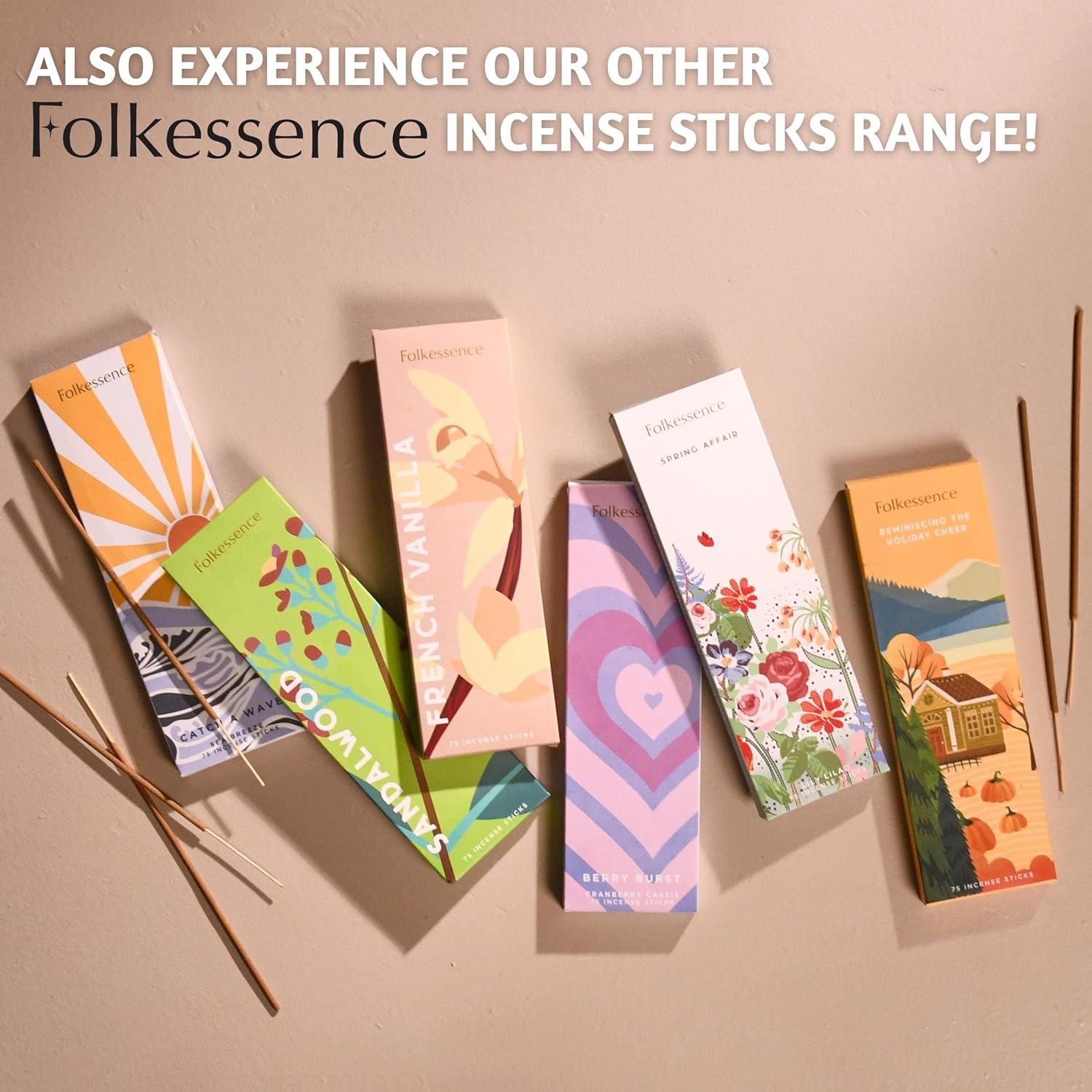 Folkulture Sandalwood Incense Sticks Pack of 75 1