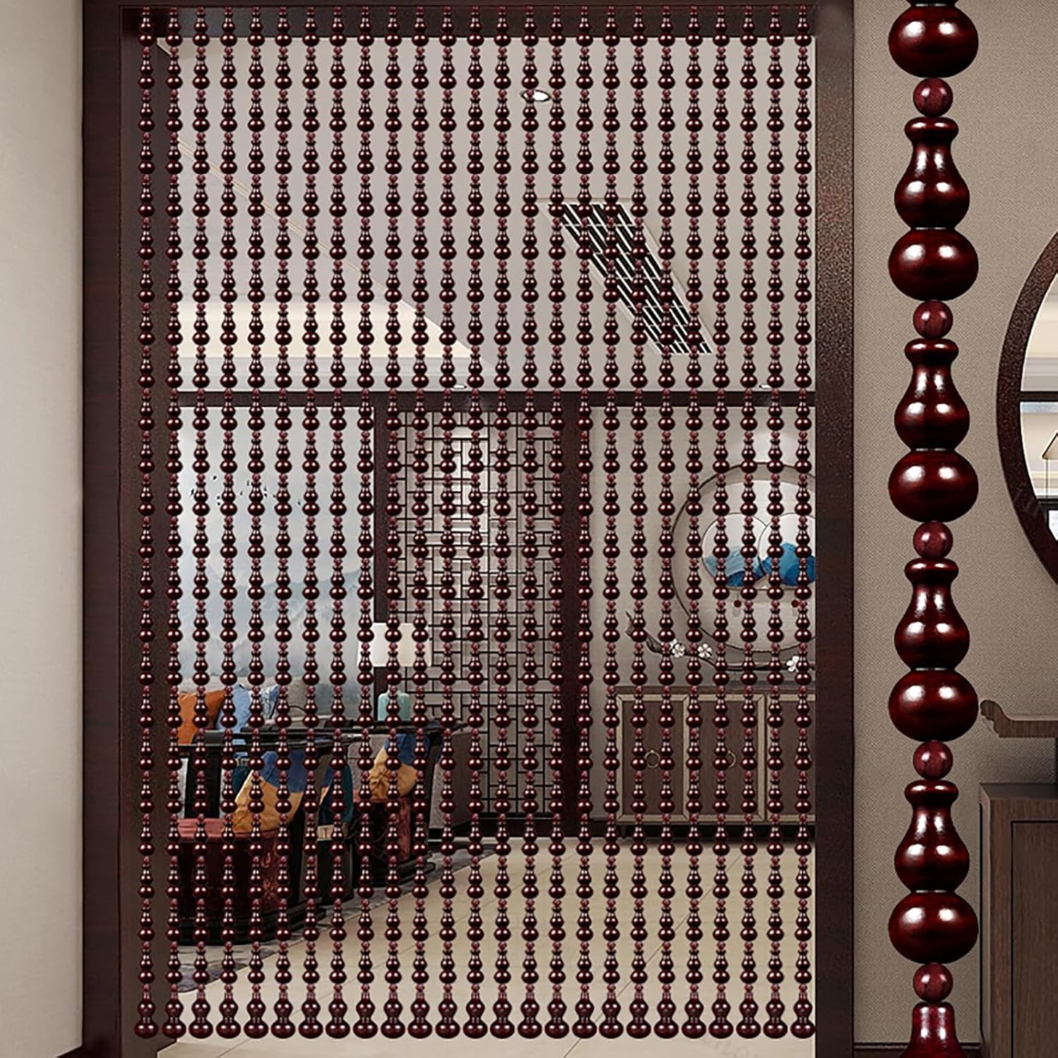 Bamboo Beaded Curtain Door Screen 21 String 192m
