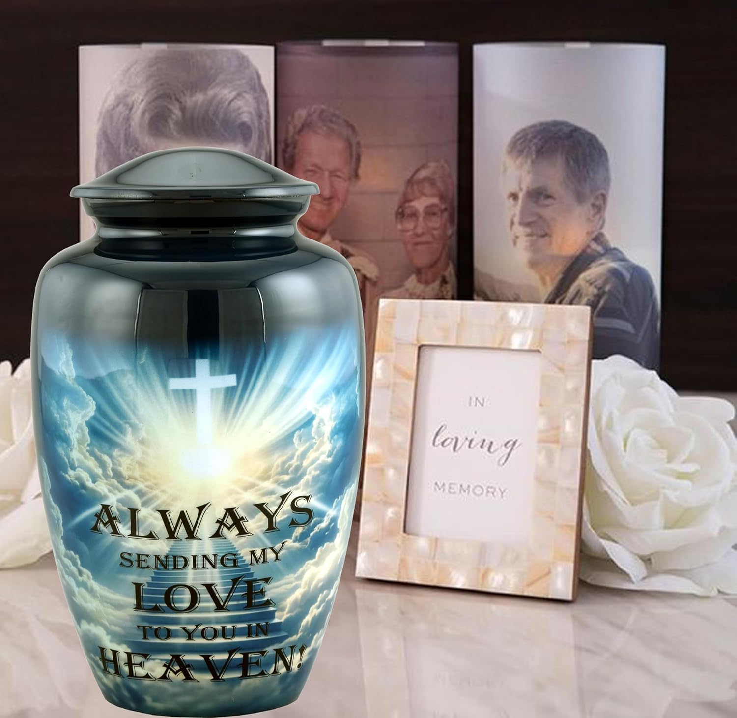 Heaven Urn With Velvet Bag for Adult Ashes