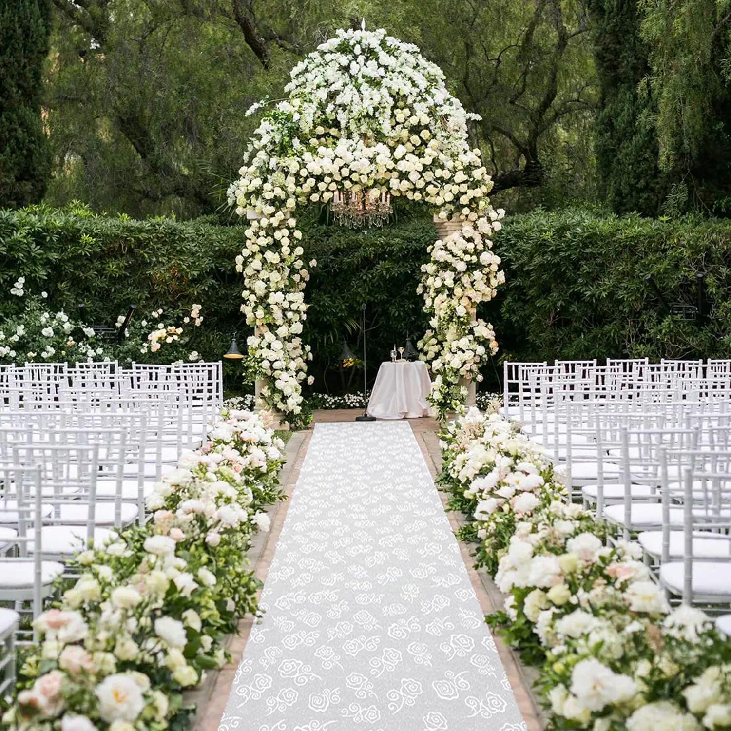 HEALON White Wedding Aisle Runner 3x50Feet Rose