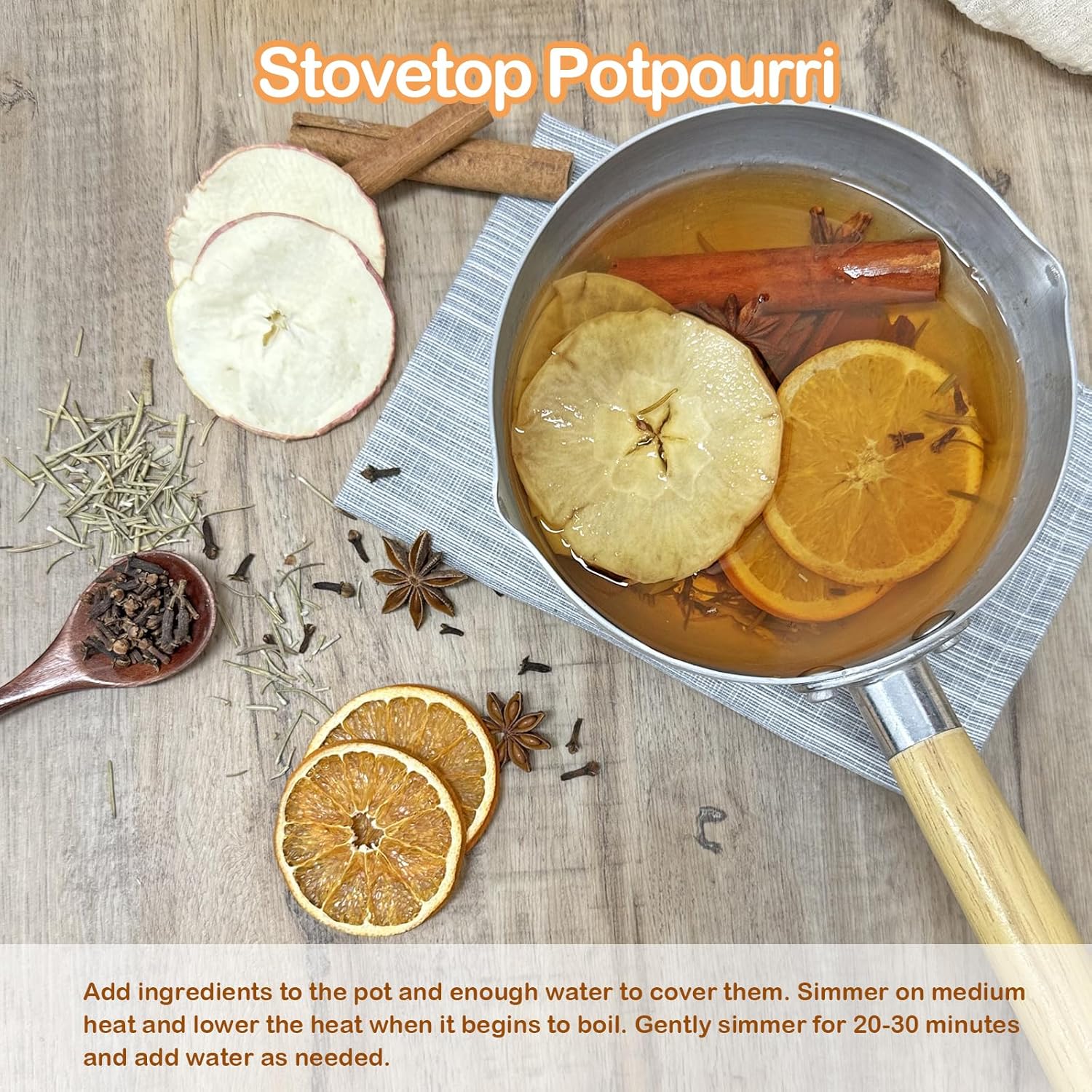 Pextian Warm House Stovetop Potpourri with Cinnamon and Cloves