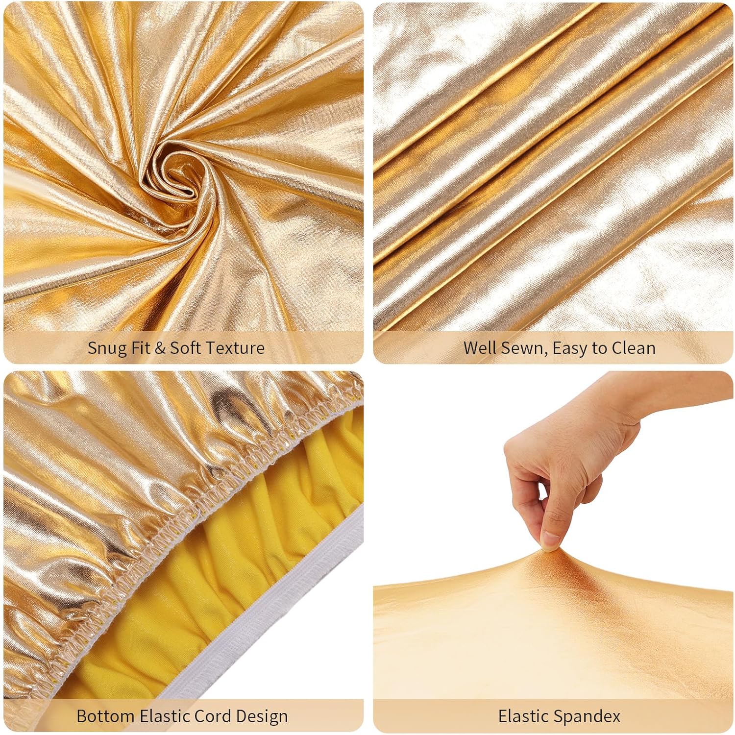3PCS Clear Cylinder Stands with Gold Cover for Party Displays