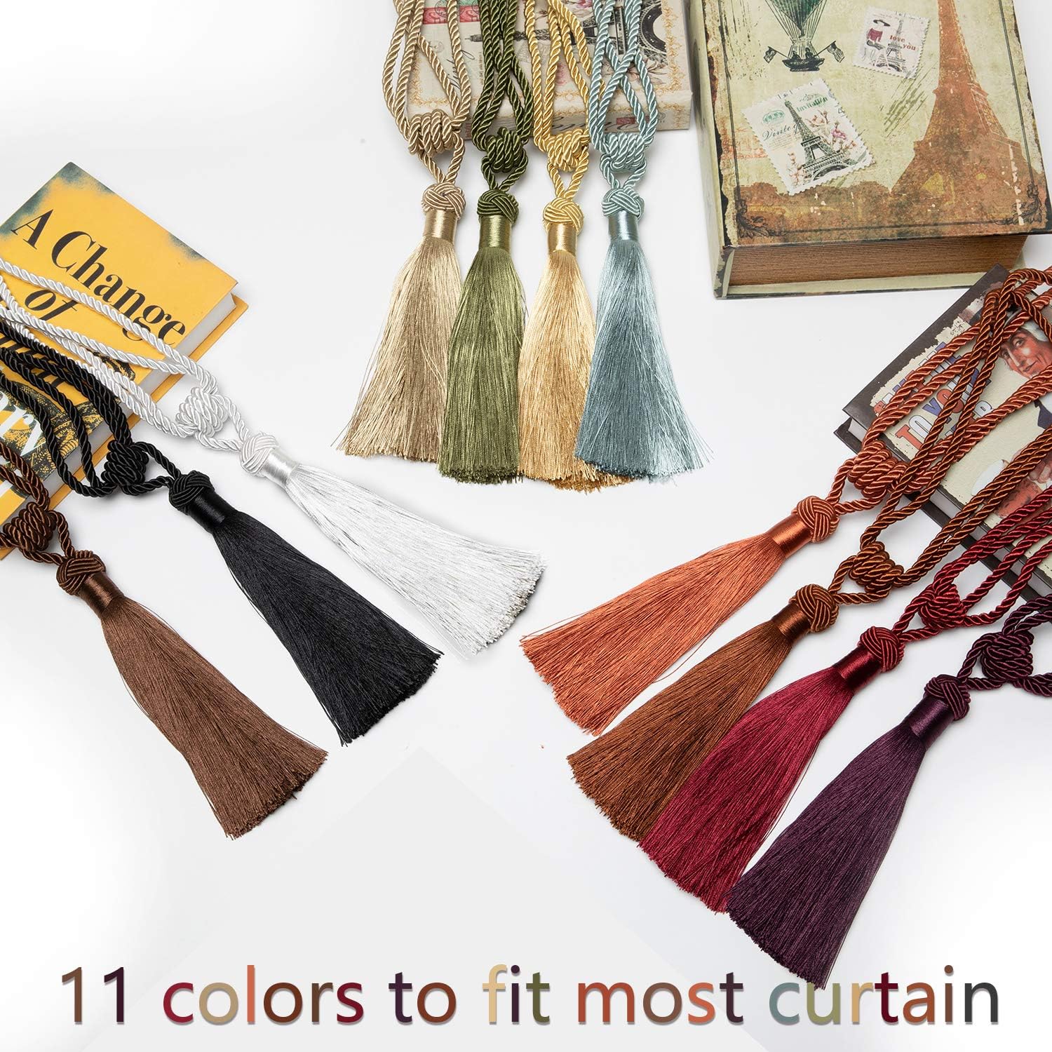 BEL AVENIR Curtain Tiebacks 2 Pack Holdbacks