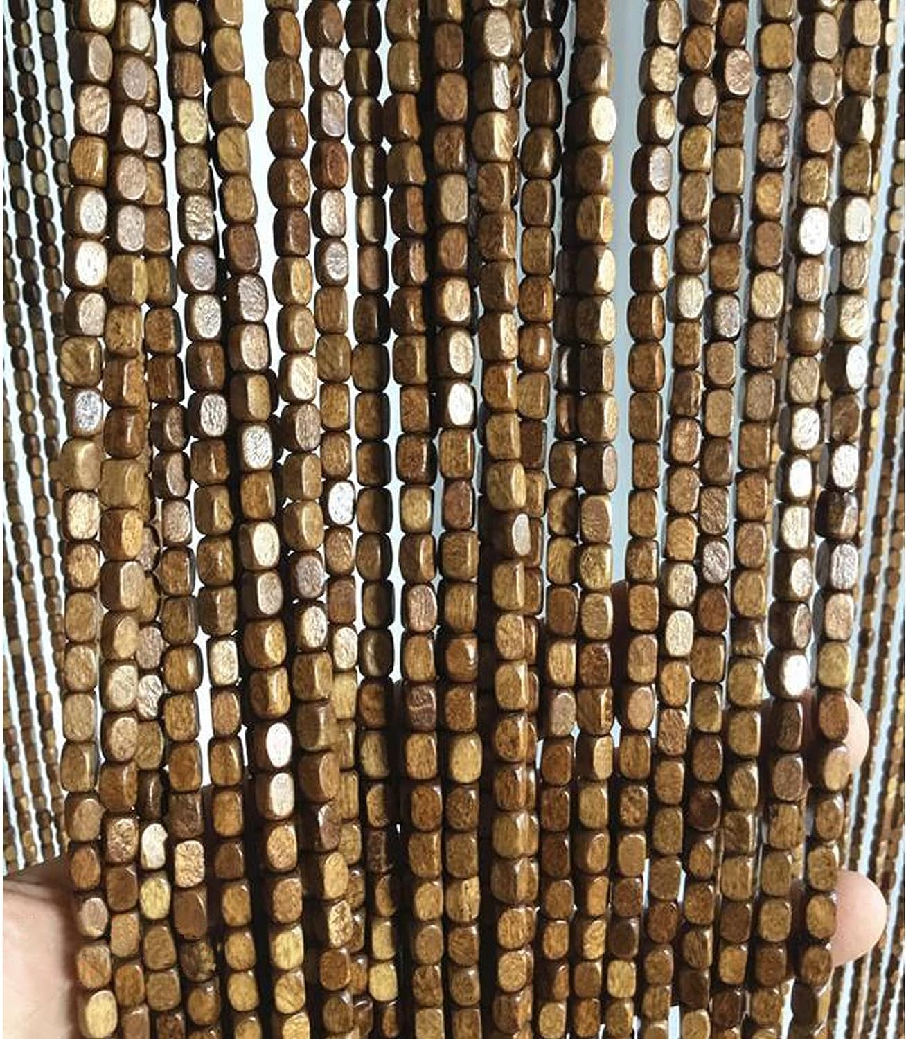 Wcxixo Bamboo Beaded Door Curtain Handmade Decorative Panel