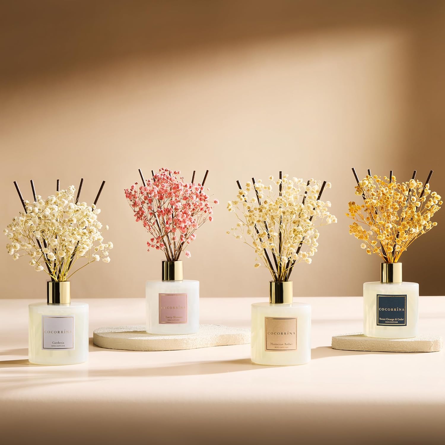 COCORRINA Moroccan Amber Reed Diffuser Set