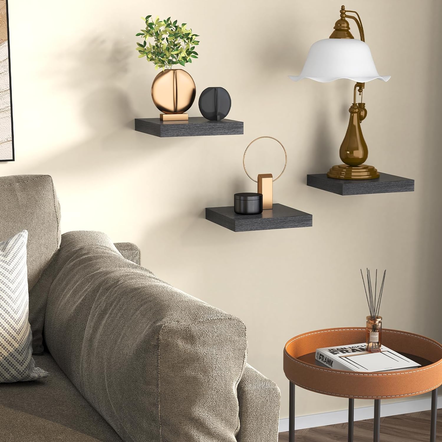 Fixwal 8in Floating Shelves Set of 3