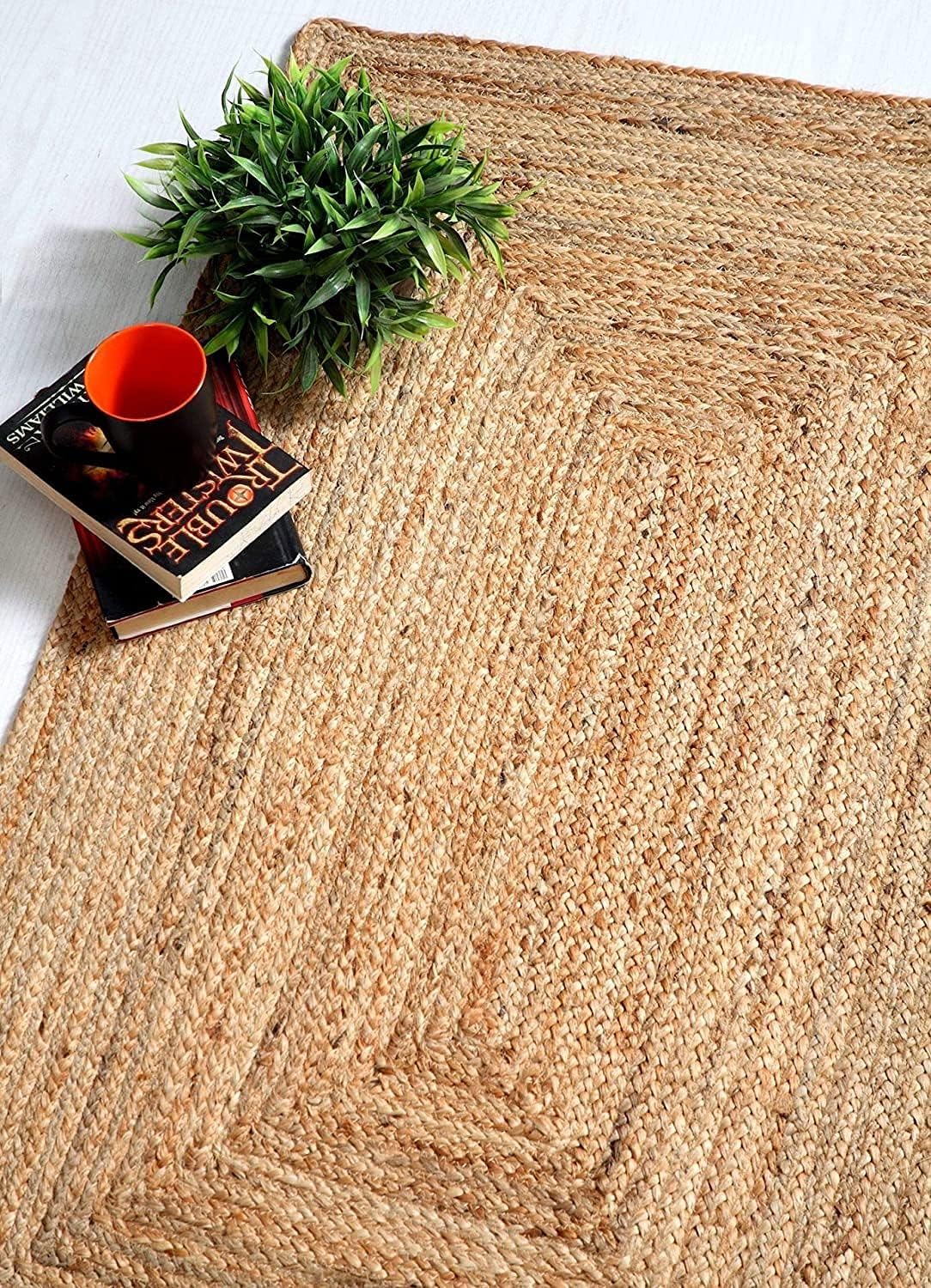 FRELISH DECOR Handwoven Jute Area Rug 25x6 Feet