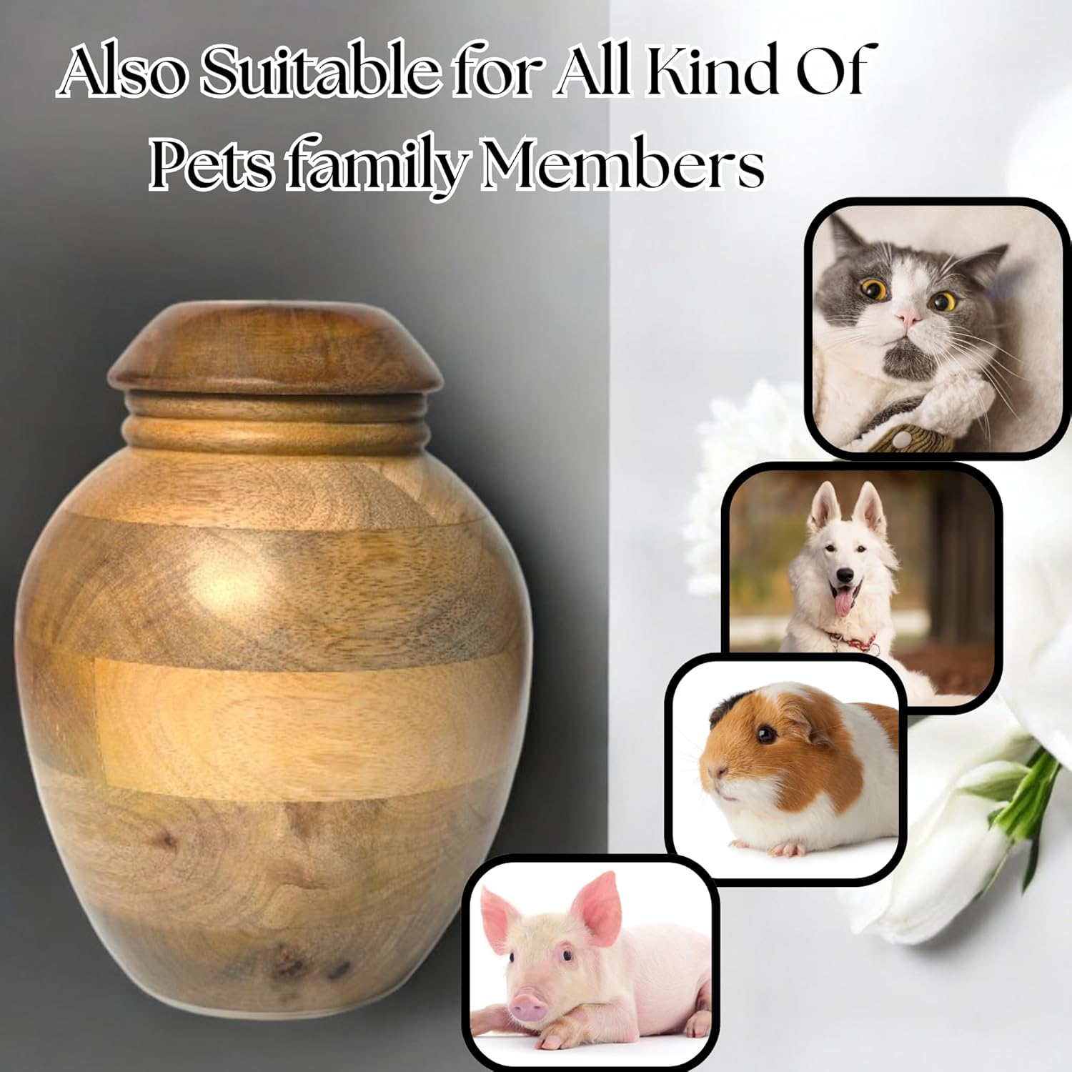 Premium Handcrafted Wooden Urn for Human Ashes