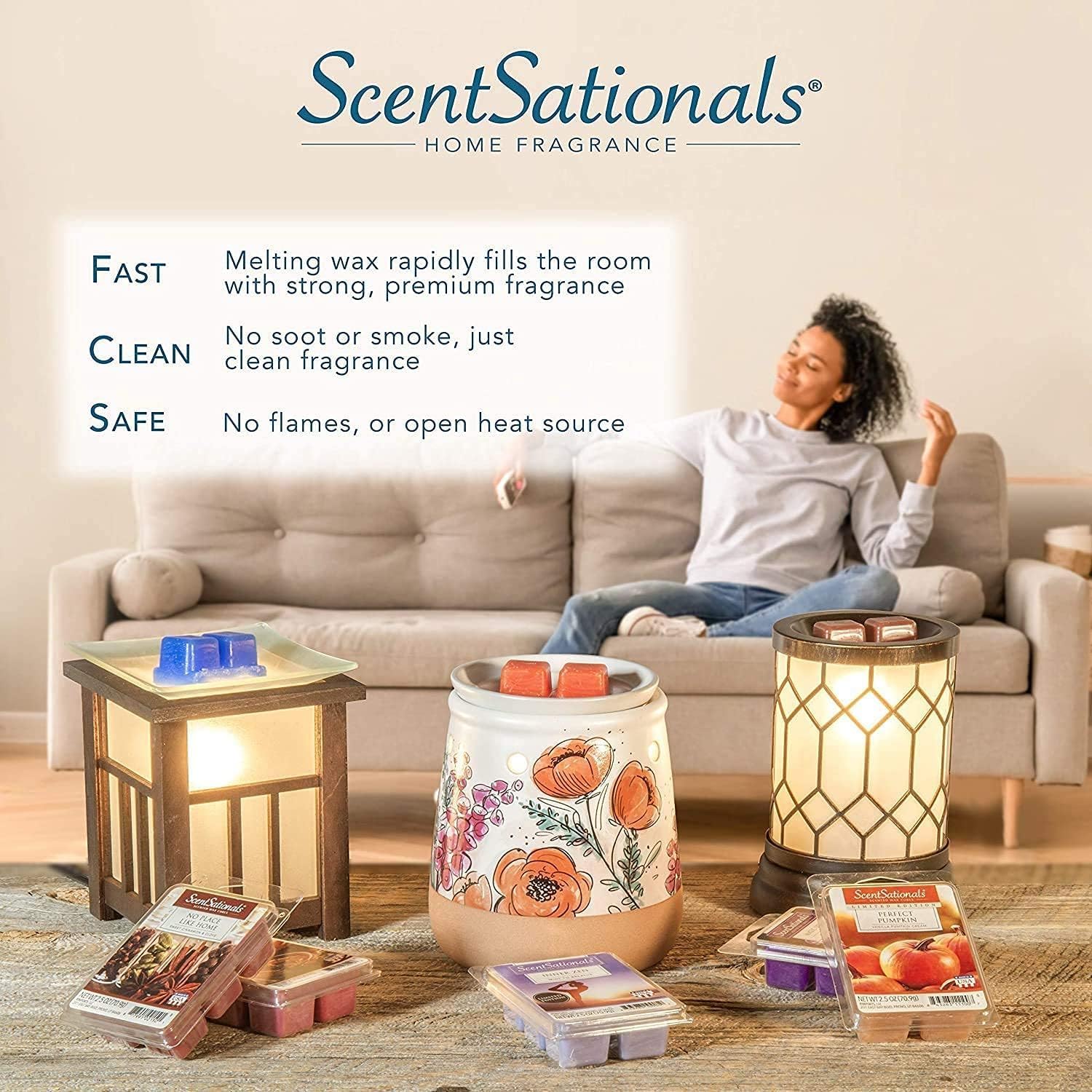 Scentsationals Wax Melts 24-Cubes Cedar Lavender Long Lasting