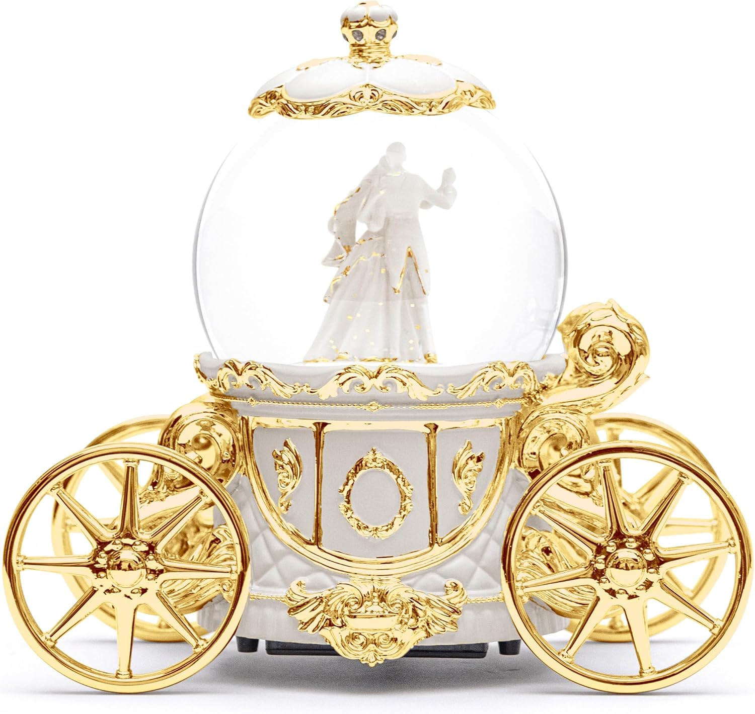 Luxury Gold Cinderella Carriage Snow Globe with Music