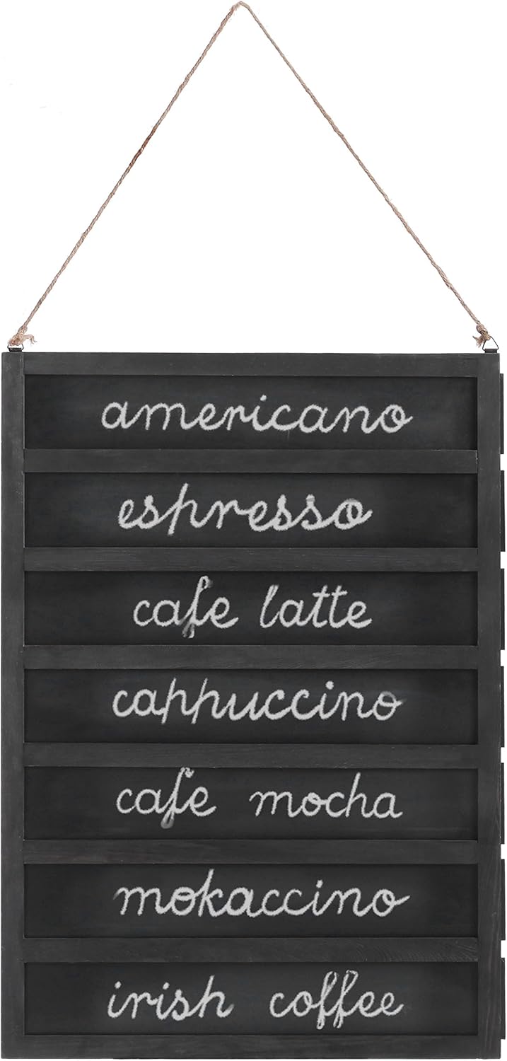 24 Inch Wall Mounted Chalkboard Sign with 7 Removable Panels