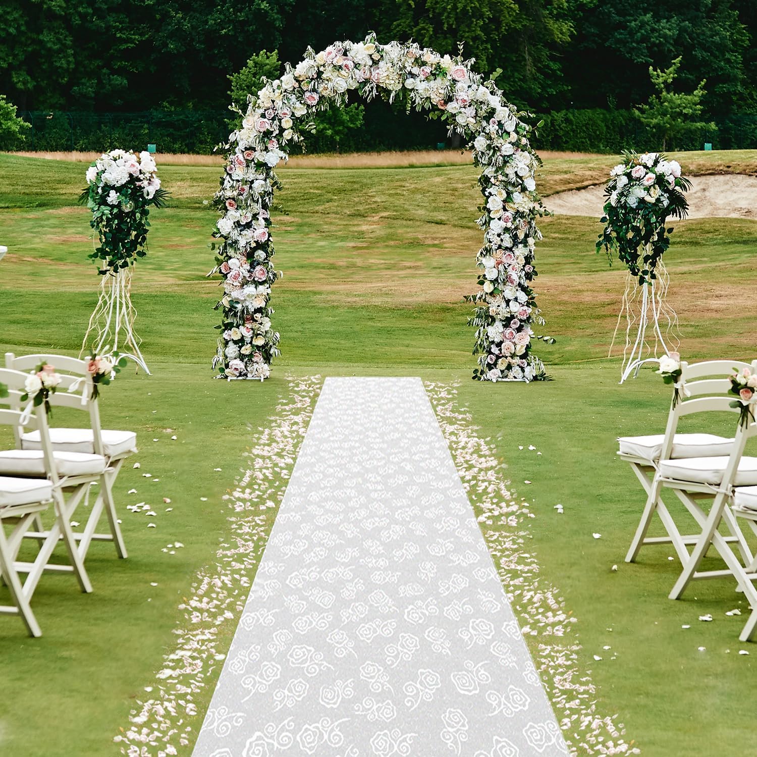 HEALON White Wedding Aisle Runner 3x50Feet Rose