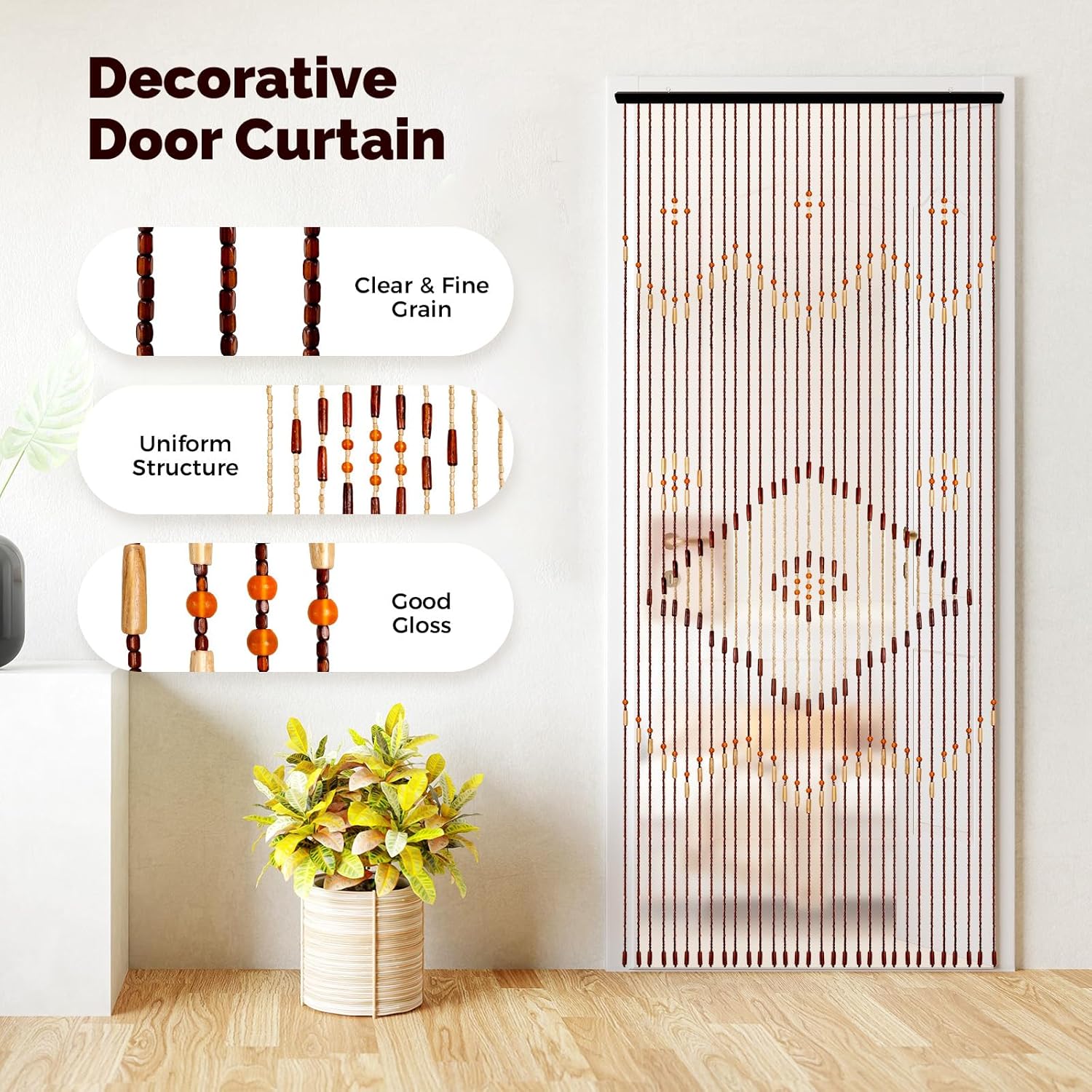 Beaded Curtain Panels for Doorways and Windows