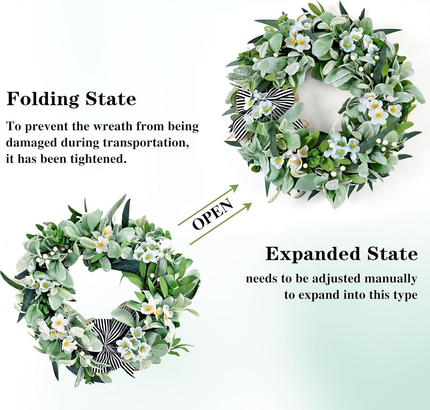 Waipfaru Spring Wreath for Front Door