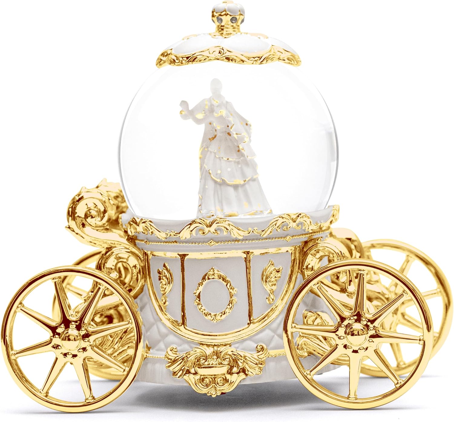 Luxury Gold Cinderella Carriage Snow Globe with Music