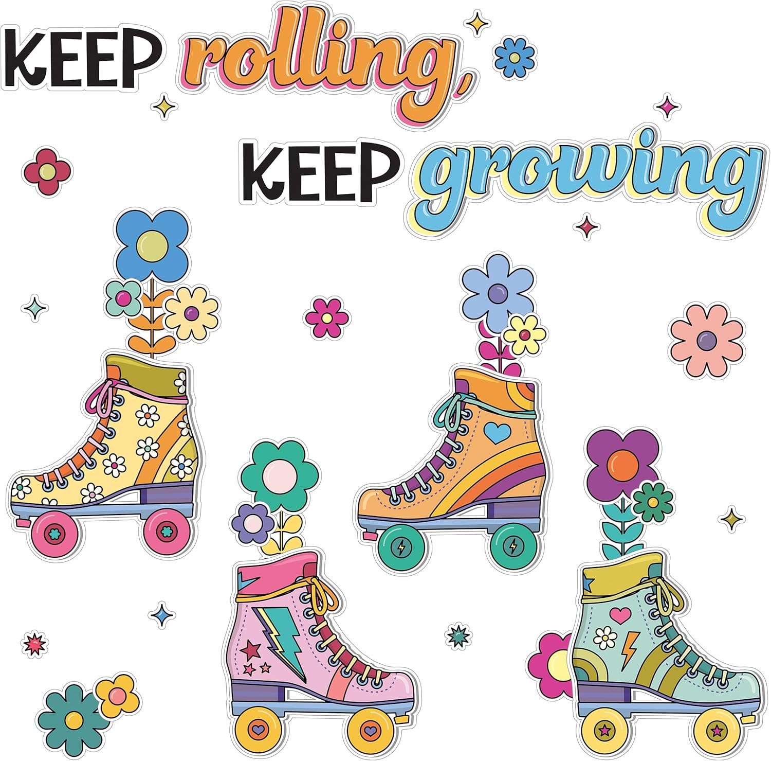Happily Ever Elementary Retro Bulletin Board Set 103-Piece