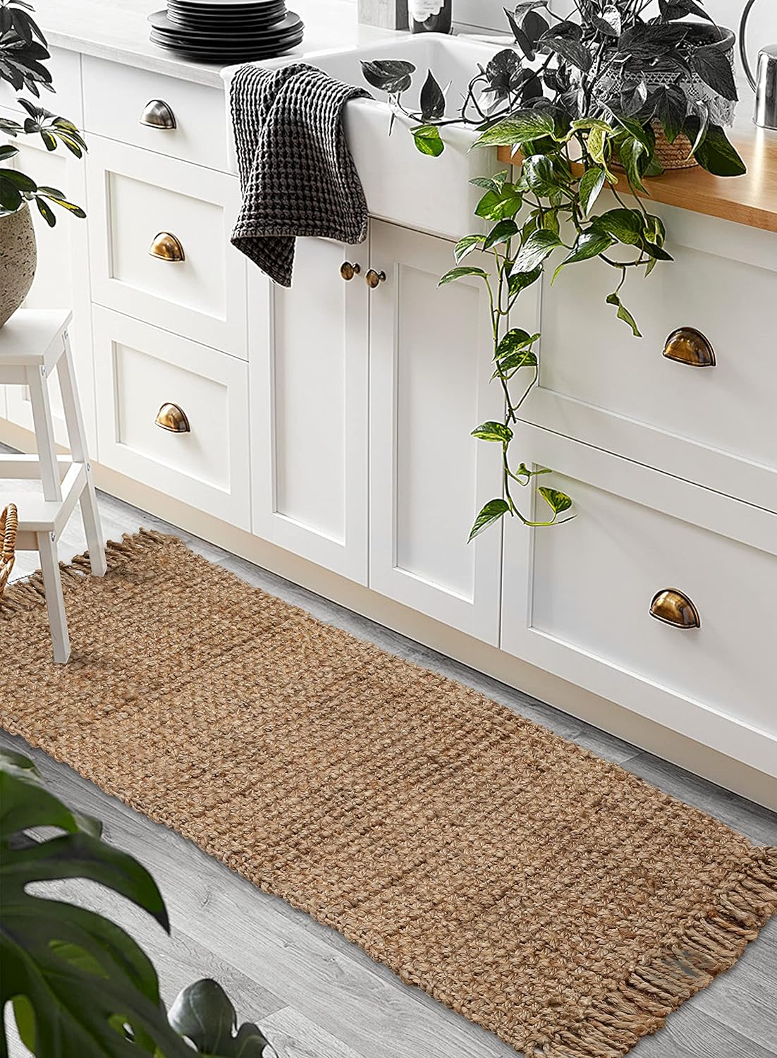 Hausattire Hand Woven Jute Rug 24x36 Inches