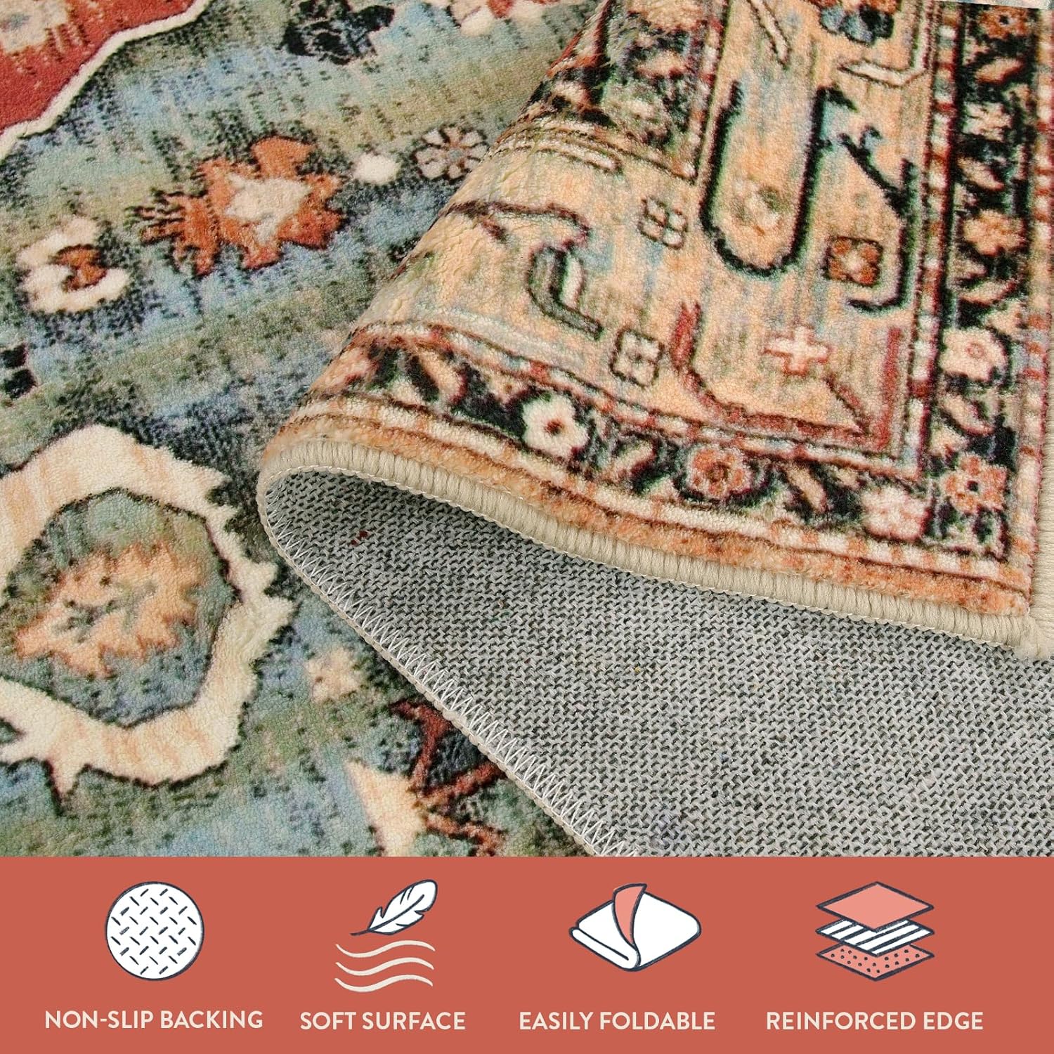 Lahome Boho Tribal 26 x 10 Washable Runner Rug