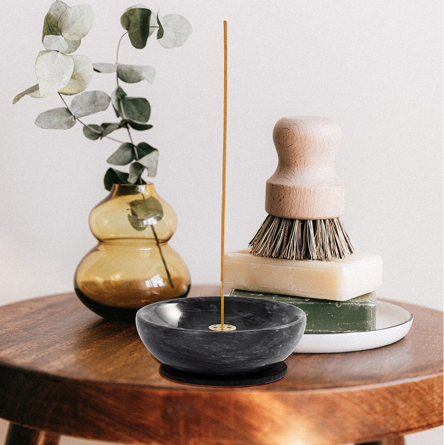 Natural Marble Incense Holder with 9 Holes