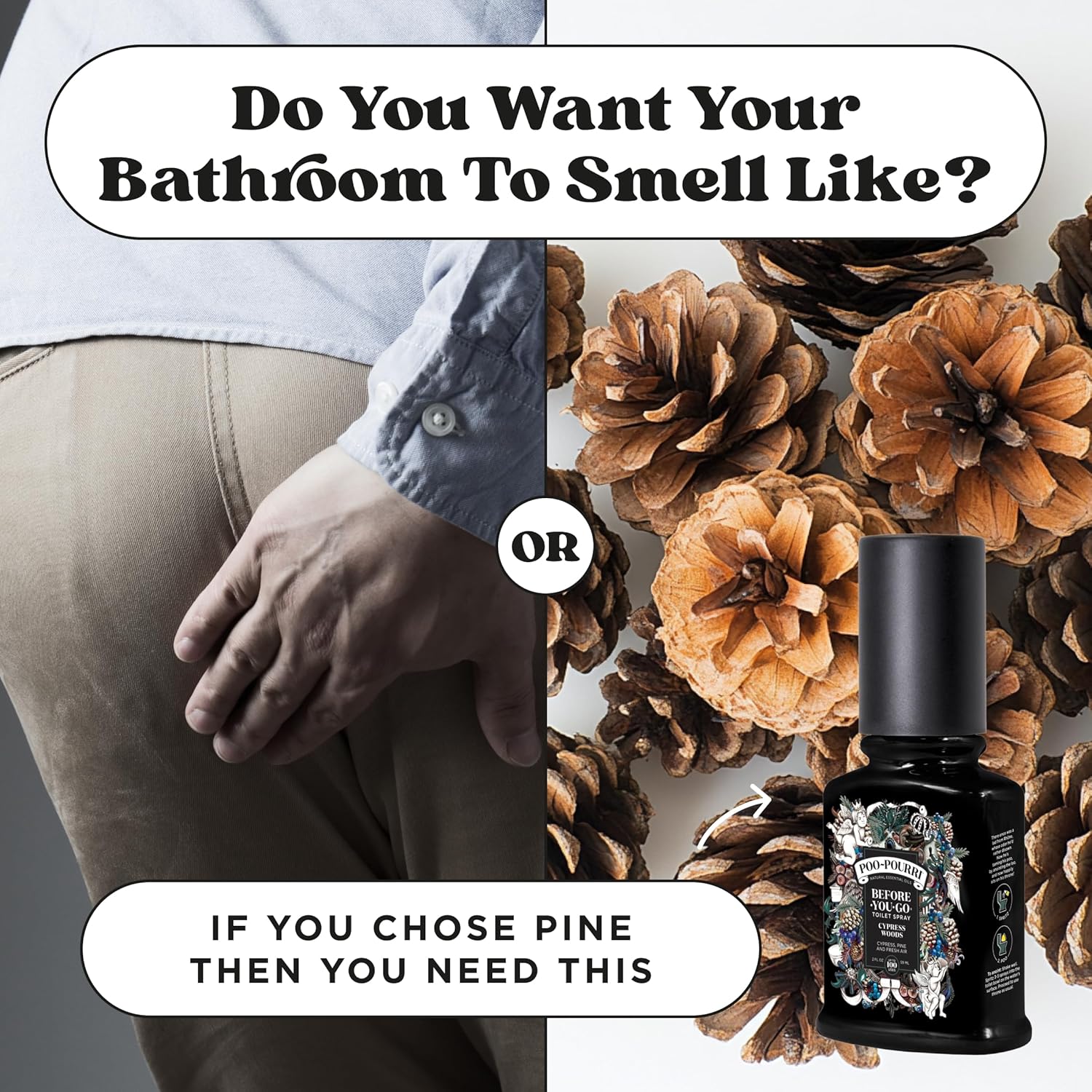 Poo-Pourri Before-You-Go Toilet Spray 2 Fl Oz Cypress Woods