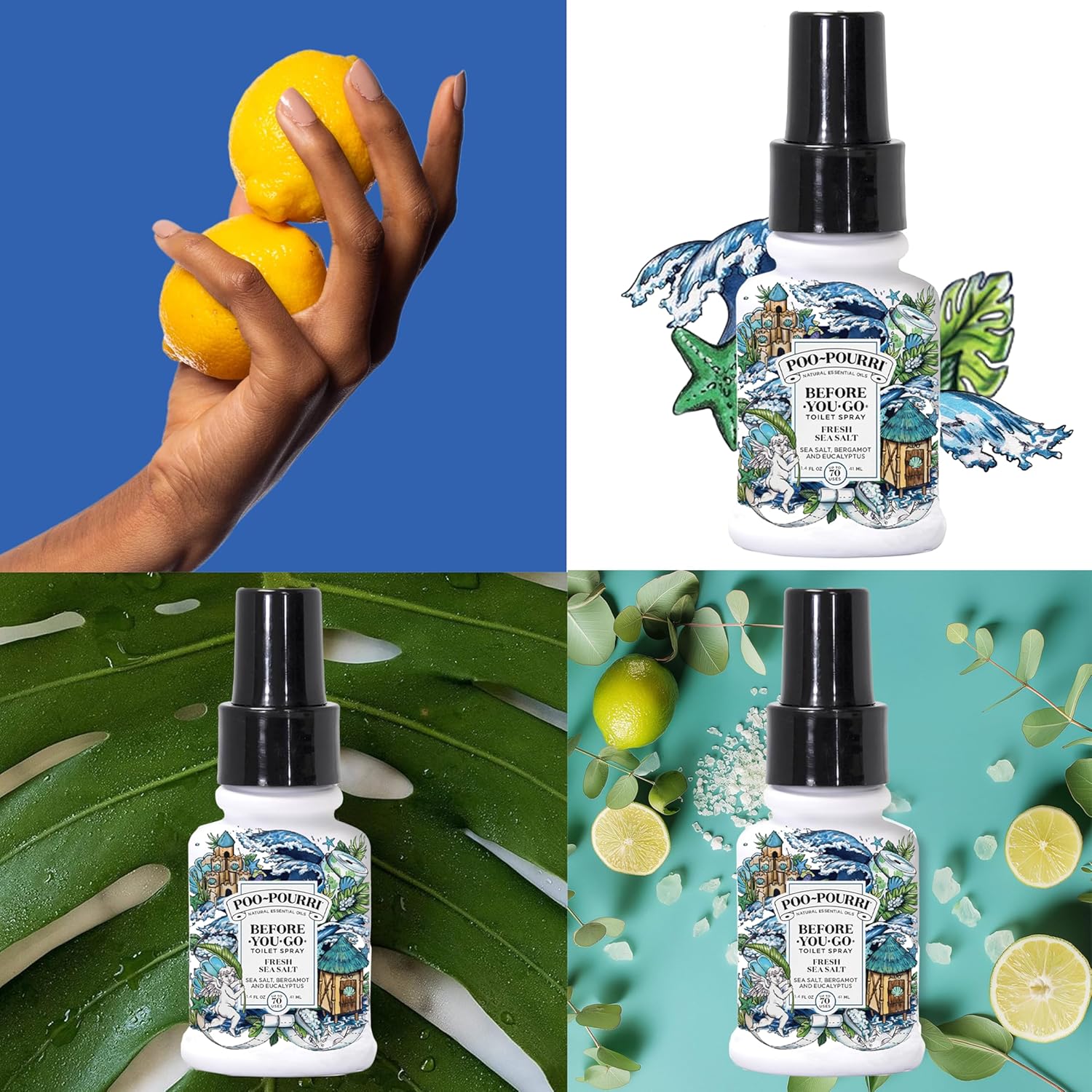 Poo-Pourri Toilet Spray Fresh Sea Salt 9 Fl Oz Refill